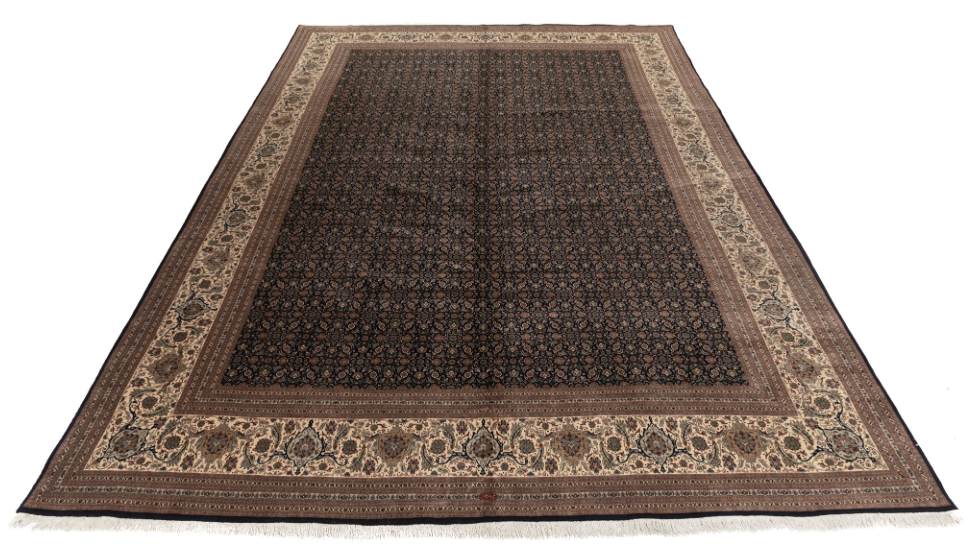Tabriz Rug Hand-Knotted Rug <br> 11'5 × 16'6