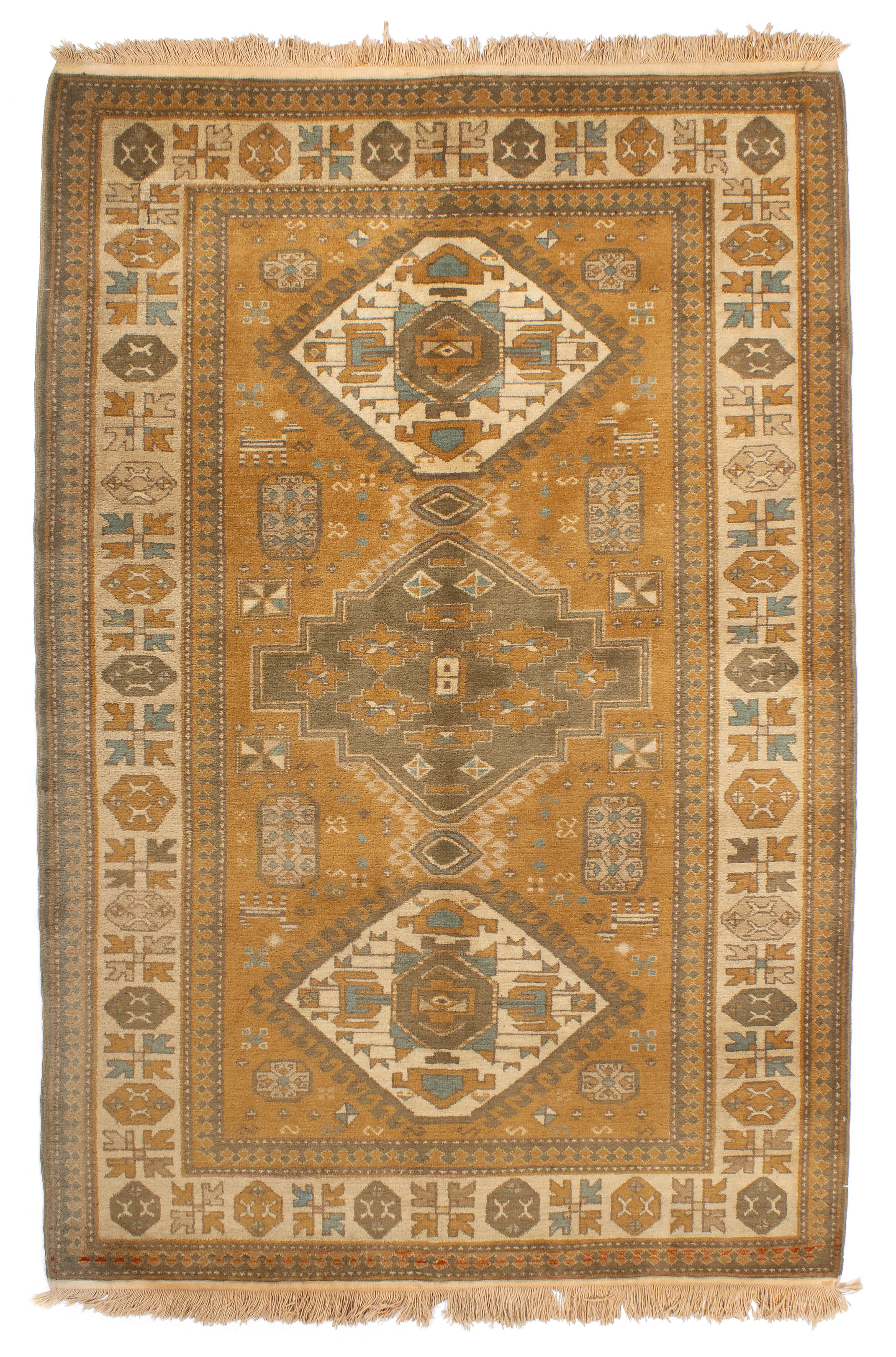 Vintage Caucasian Shirvan Rug <br> 5'0 x 7'3