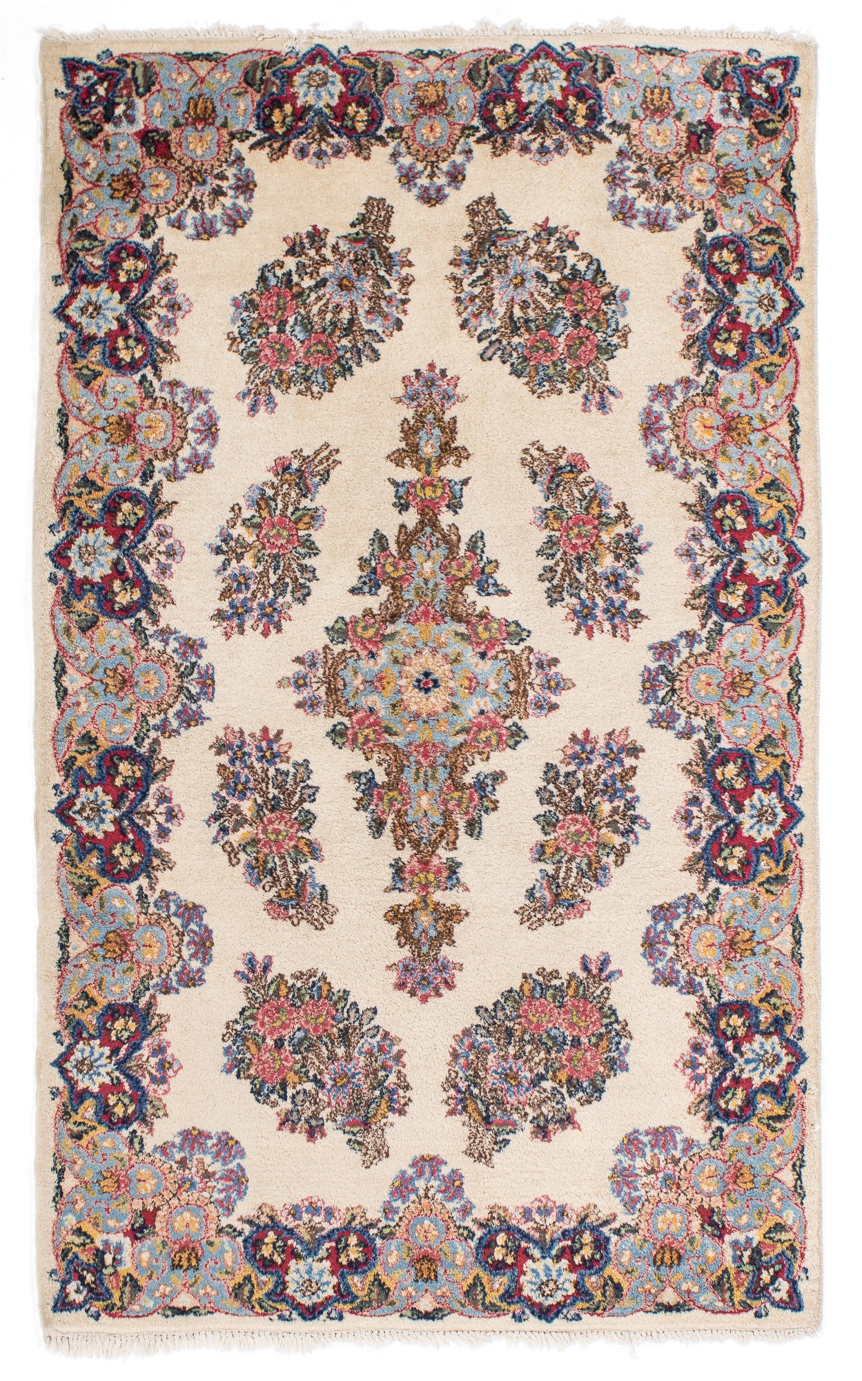 Antique Persia Kerman Rug <br> 3'0' x 4'10'