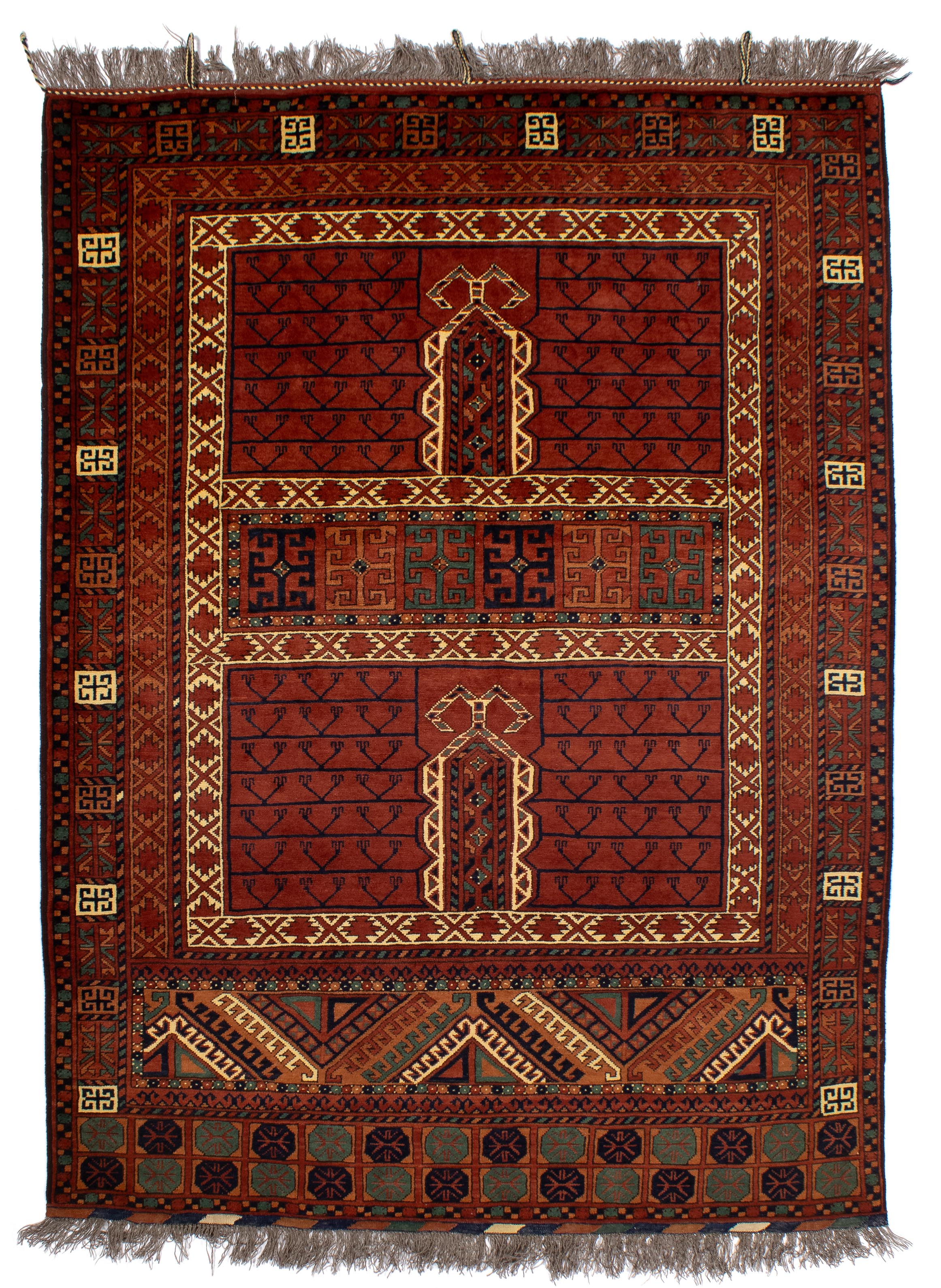 New Turkman Ensi Door Carpet Rug <br> 5'2 x 7'0