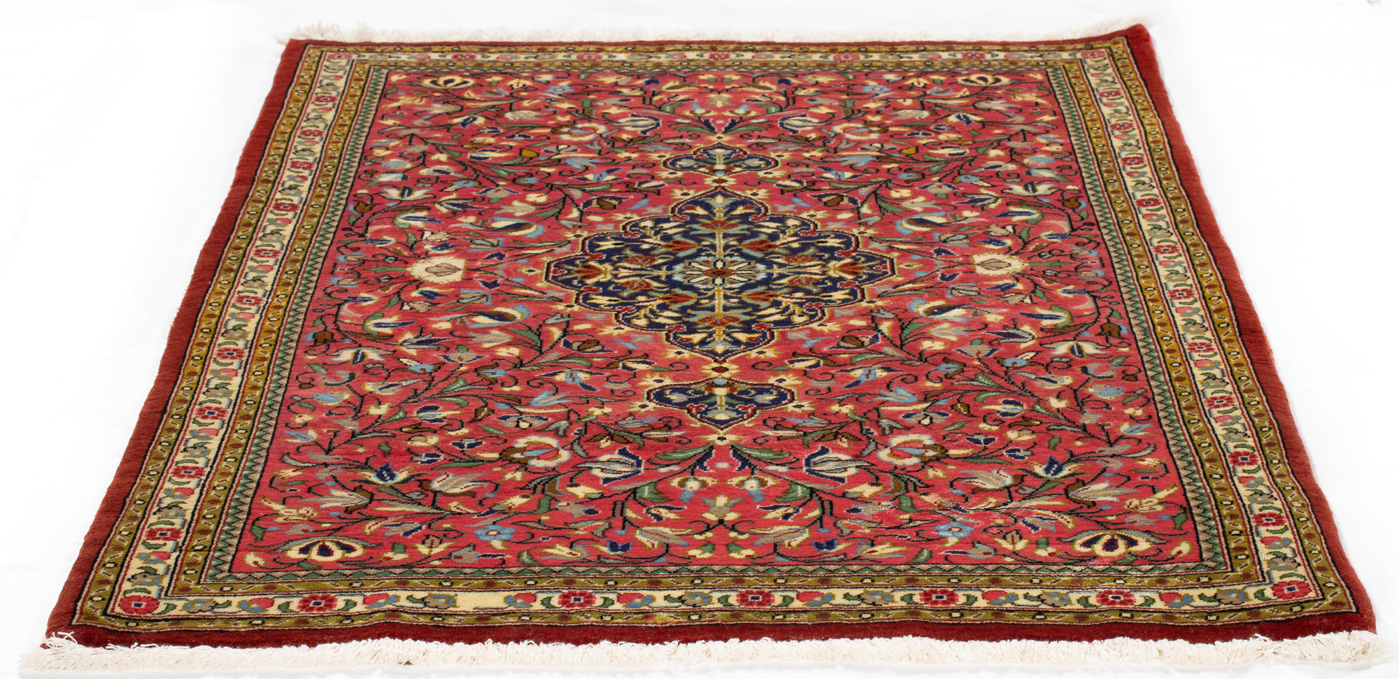 Persian Floral Medallion Rug <br> 2'8 x 3'10