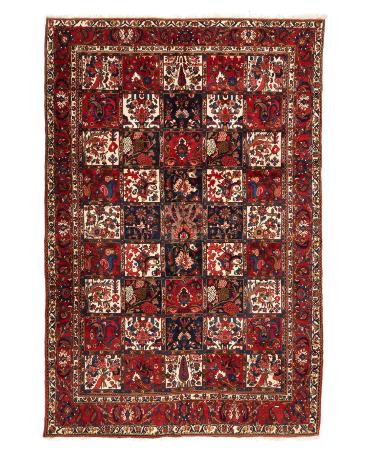 Bakhtiari Garden Design Rug <br> 6'10 × 10
