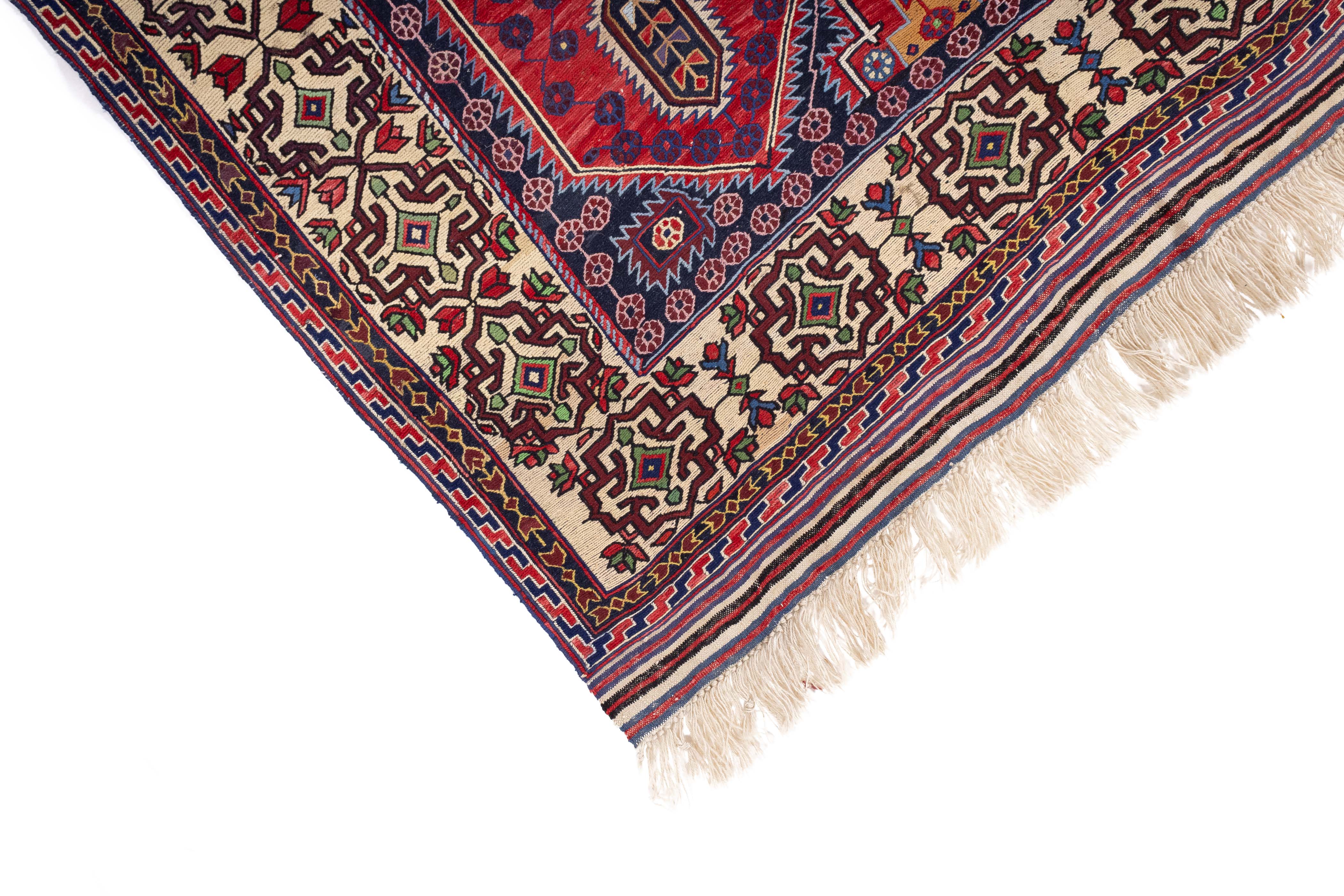 Turkoman Flatweave Rug <br> 4'3 x 7'3