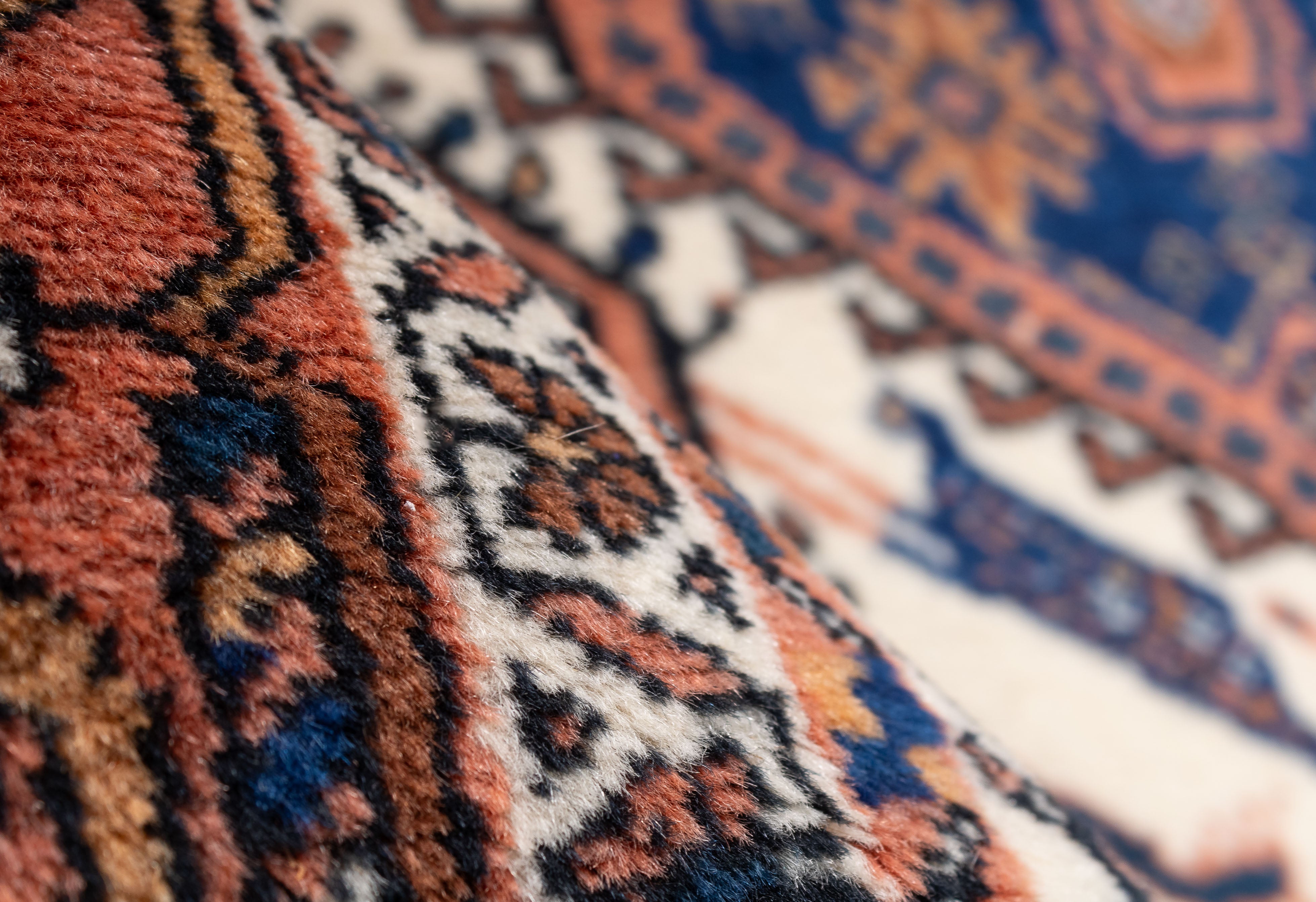 Persian Tribal Afshar Rug <br> 4'2 x 5'7