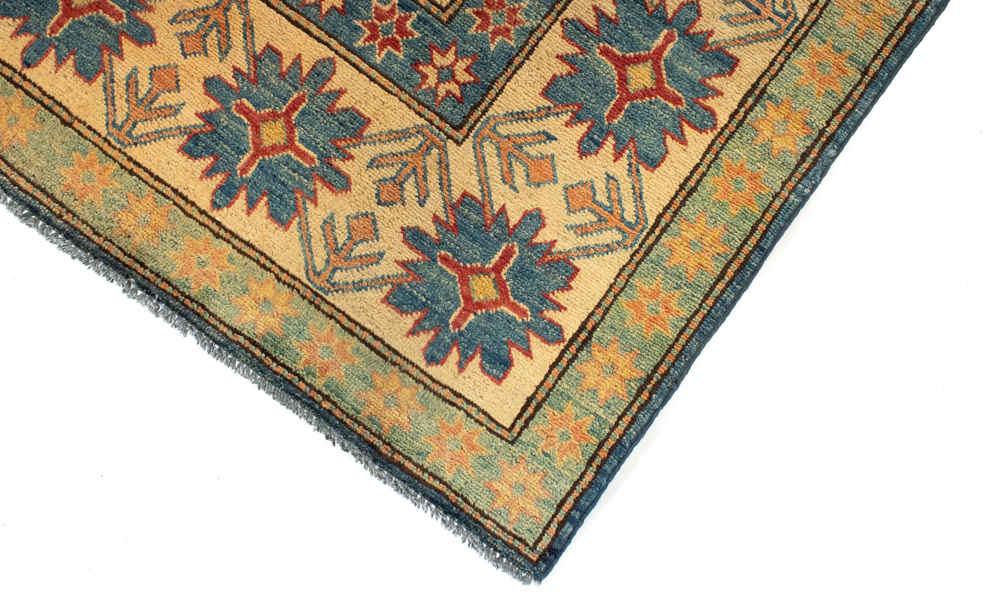 New Pak Kazak Tribal Rug <br> 7'5 x 10'0