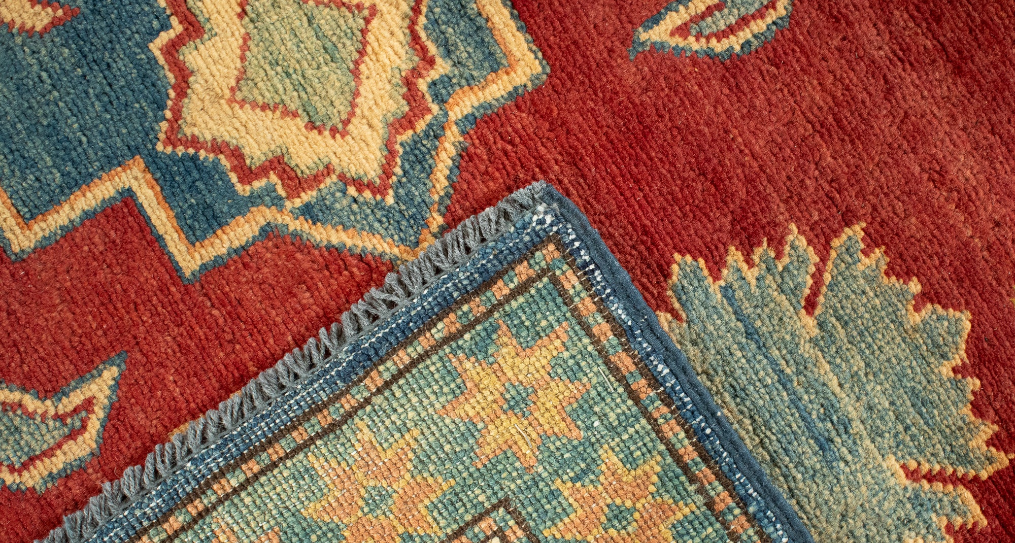 New Pak Kazak Tribal Rug <br> 7'5 x 10'0