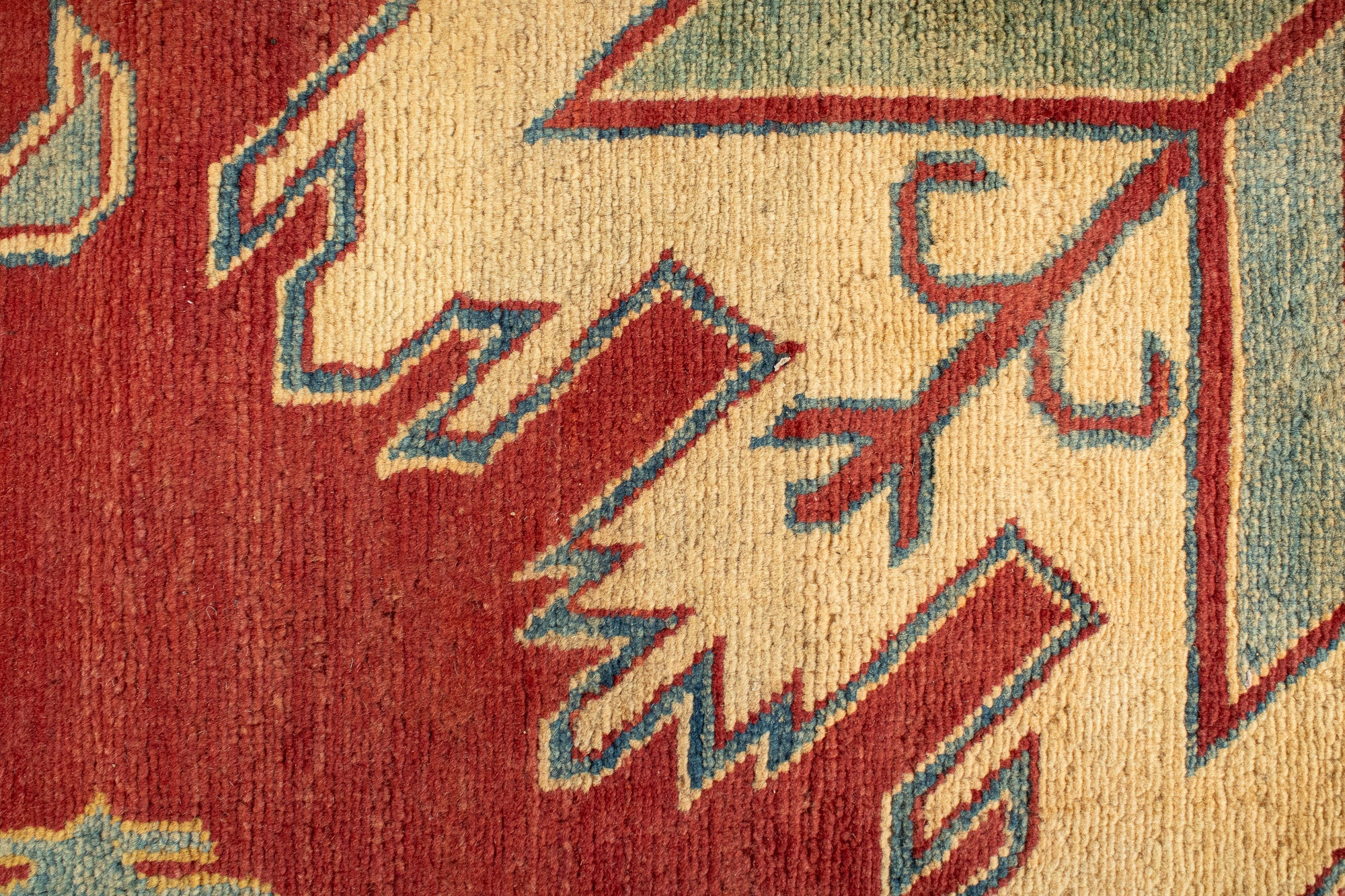 New Pak Kazak Tribal Rug <br> 7'5 x 10'0