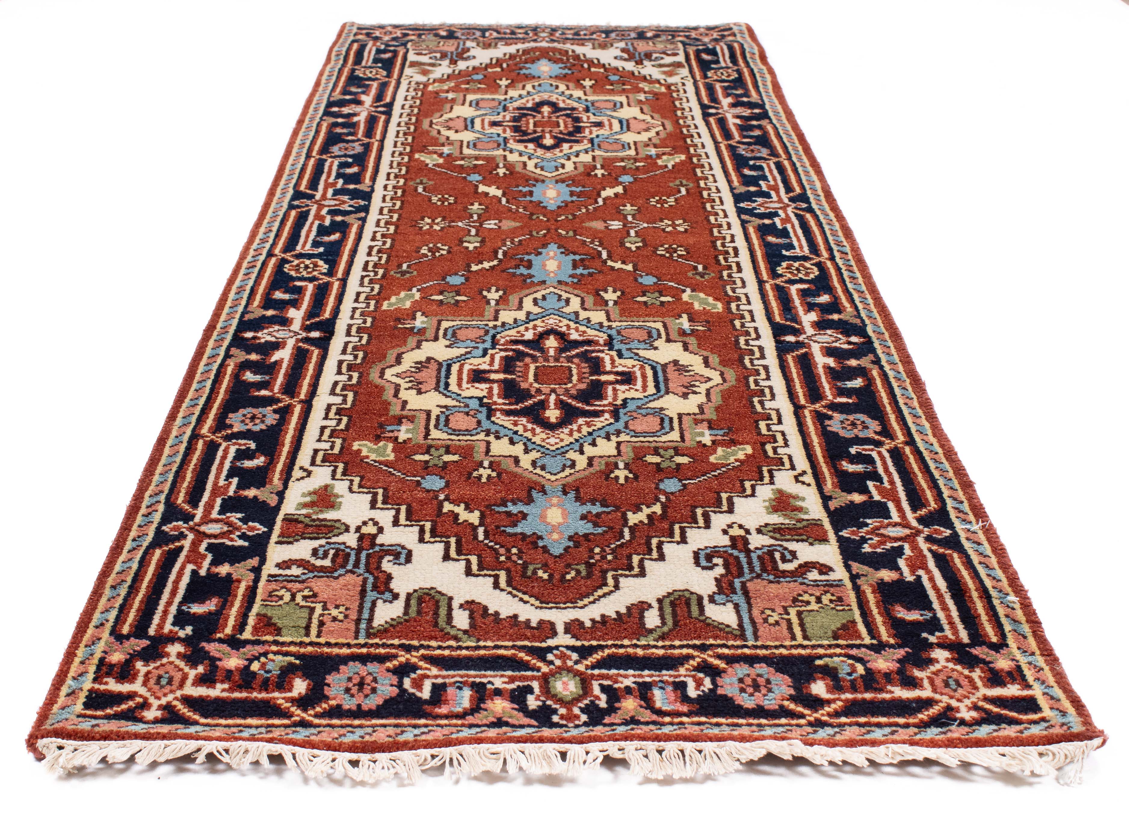 New Indian Serapi Rug <br> 2'8 x 7'10