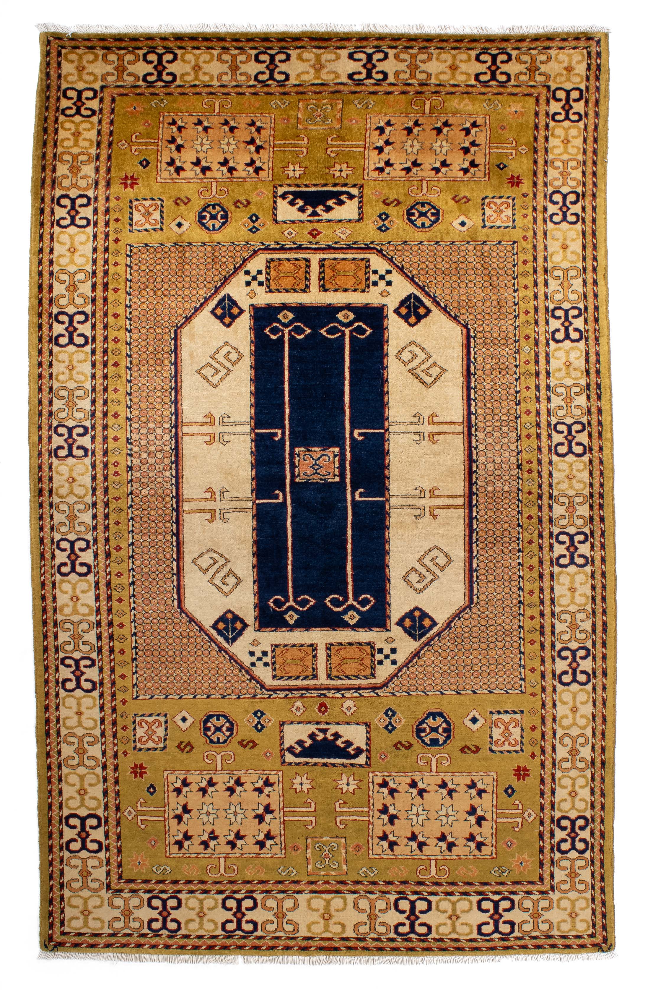 New Afghan Kazak Rug <br> 4'11 x 7'11