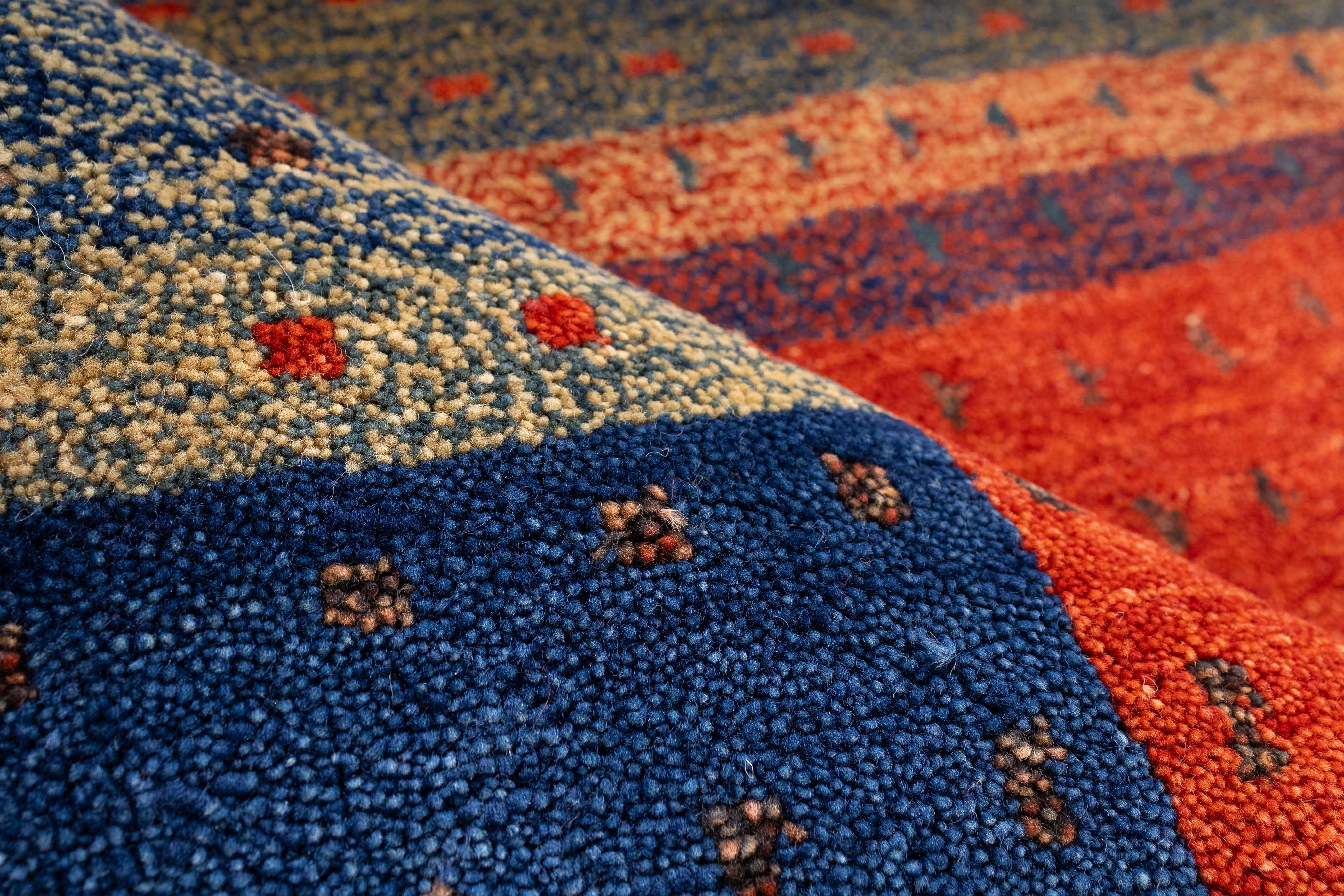 New Indian Gabbeh Rug 4'1 x 5'11
