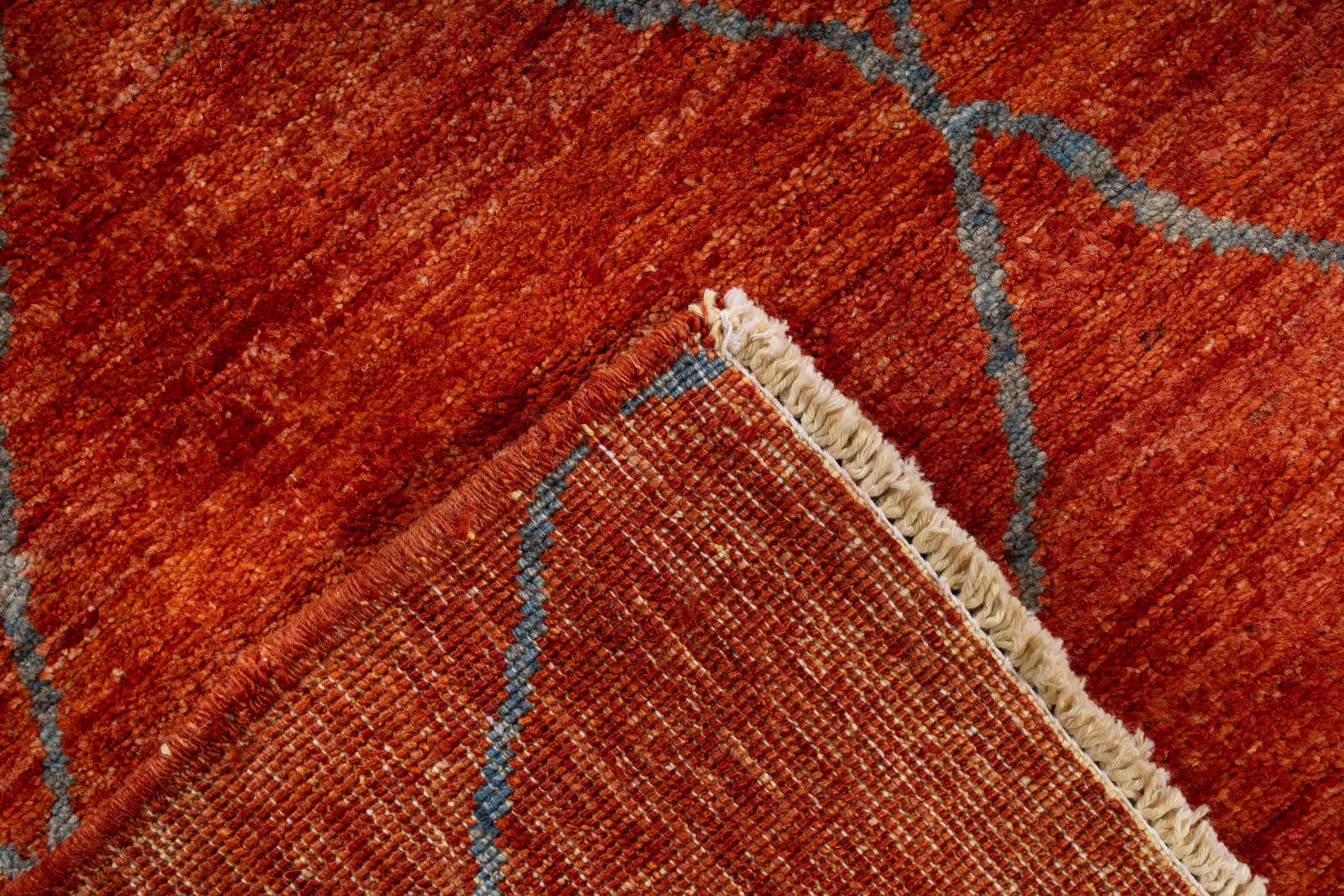 Red Afghan Gabbeh Design Rug <br> 5'1 x 6'11