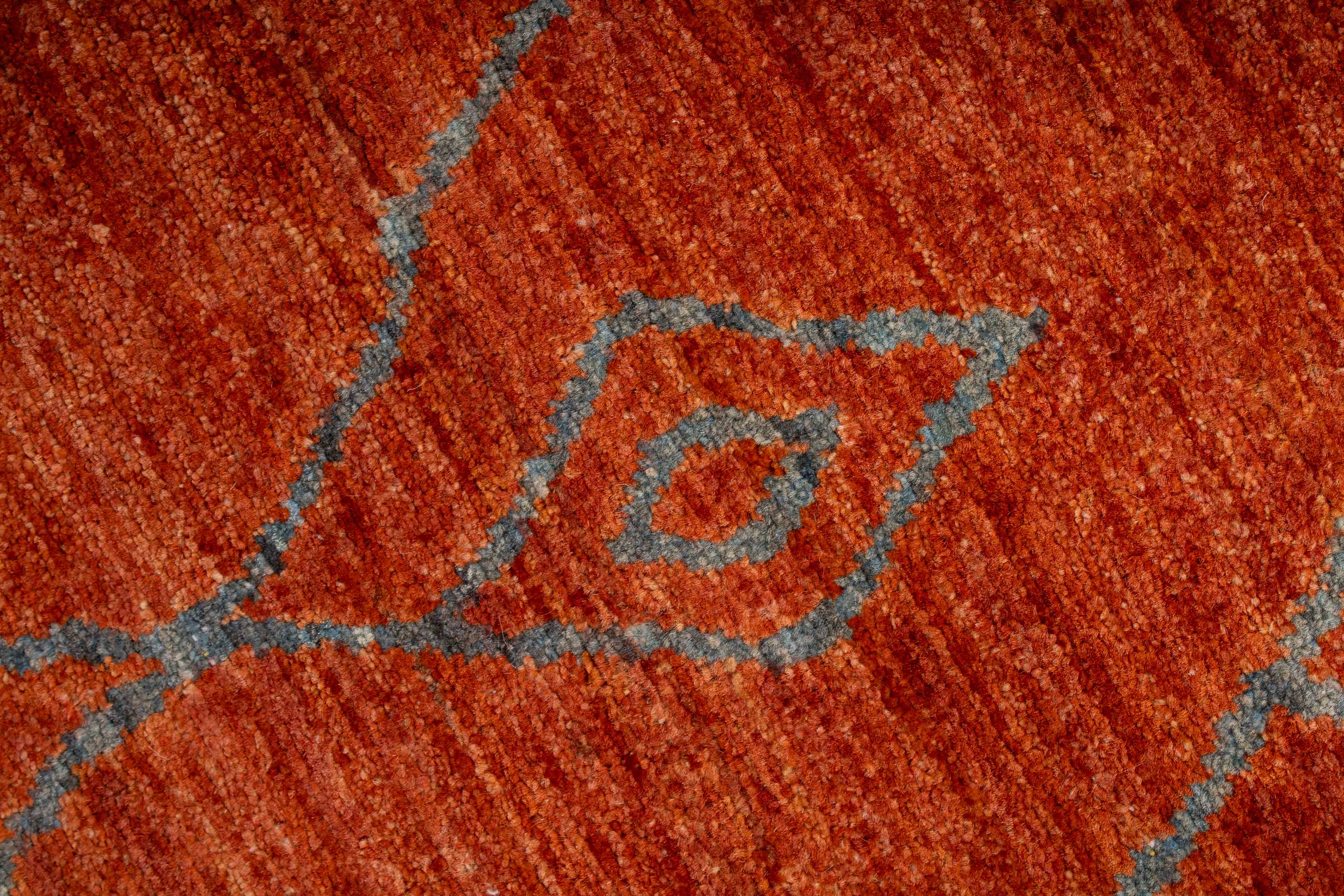 Red Afghan Gabbeh Design Rug <br> 5'1 x 6'11