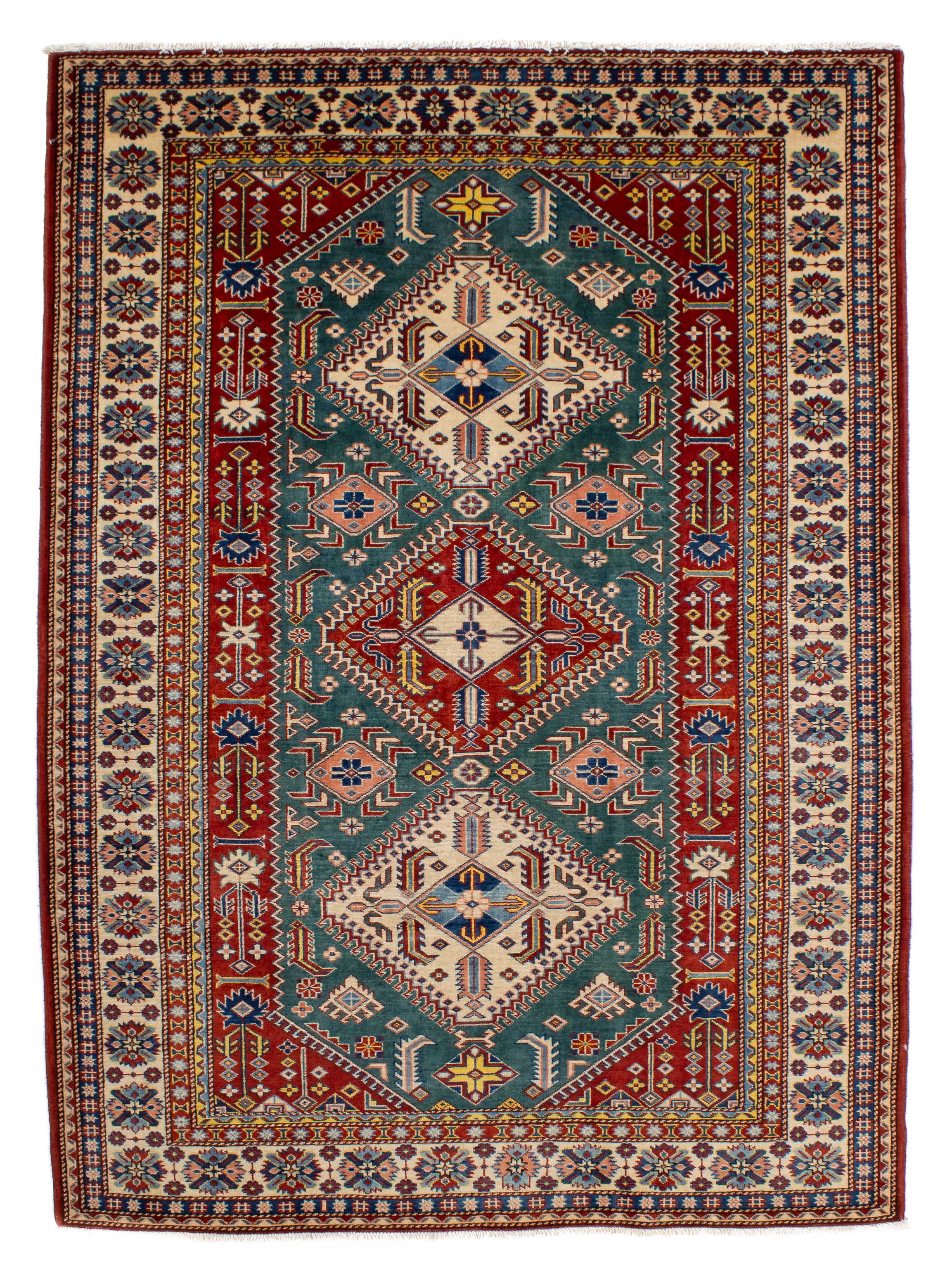 Fine Pakistan Shirvan Design Rug <br> 5'3 x 7'2