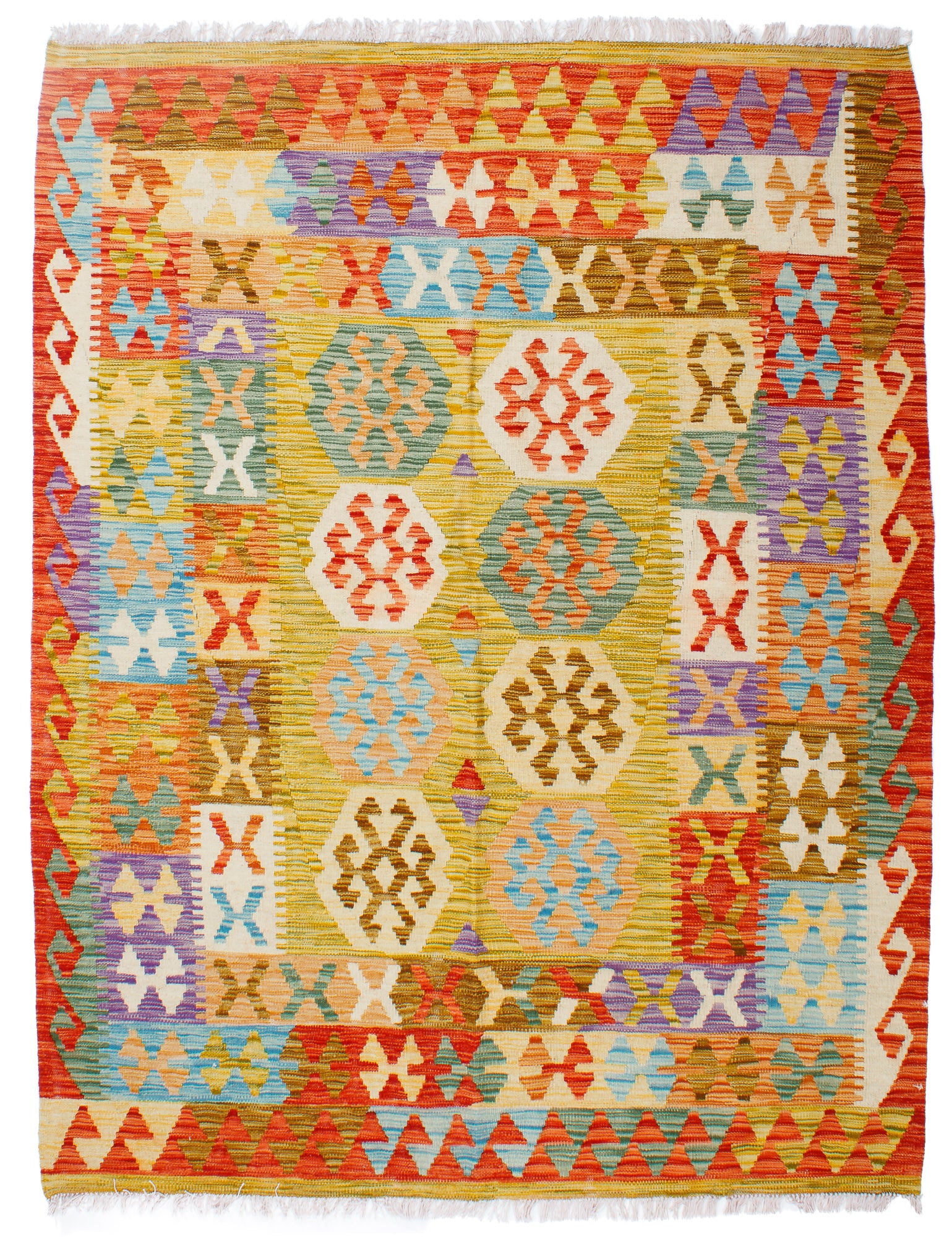 Colorful Pak Kilim Rug <br> 5'0 x 6'0