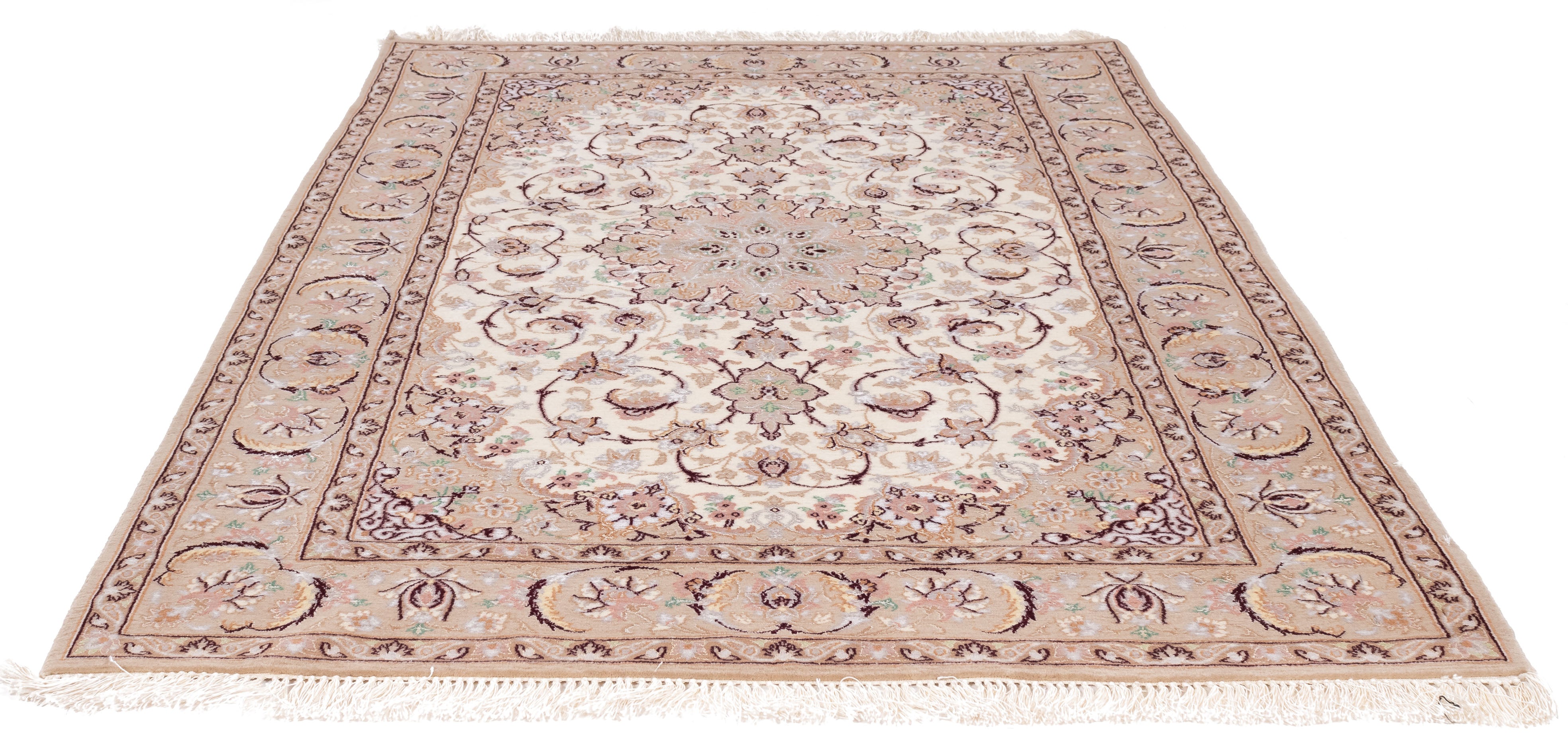 Fine Persian Isfahan Rug <br> 3'9 x 5'8