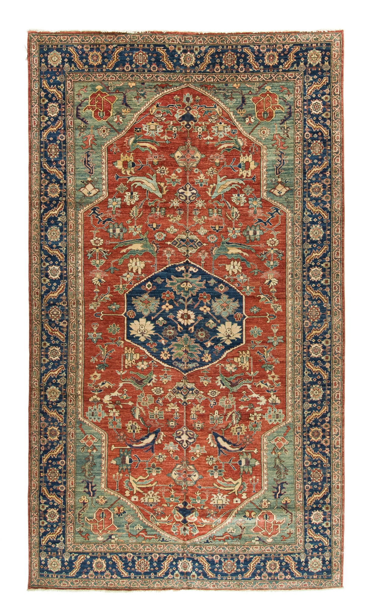 New Pak Serapi Traditional Rug <br> 7'10 x 13'0