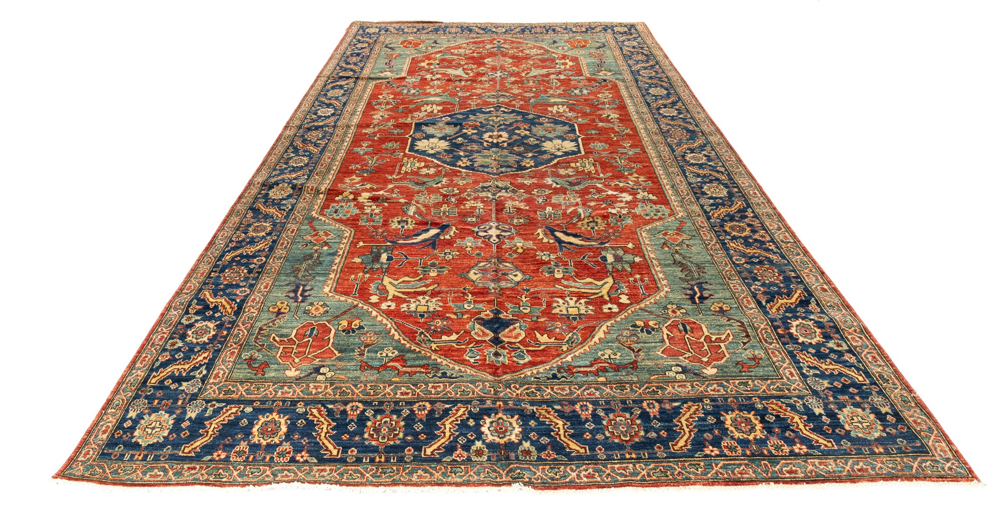 New Pak Serapi Traditional Rug <br> 7'10 x 13'0