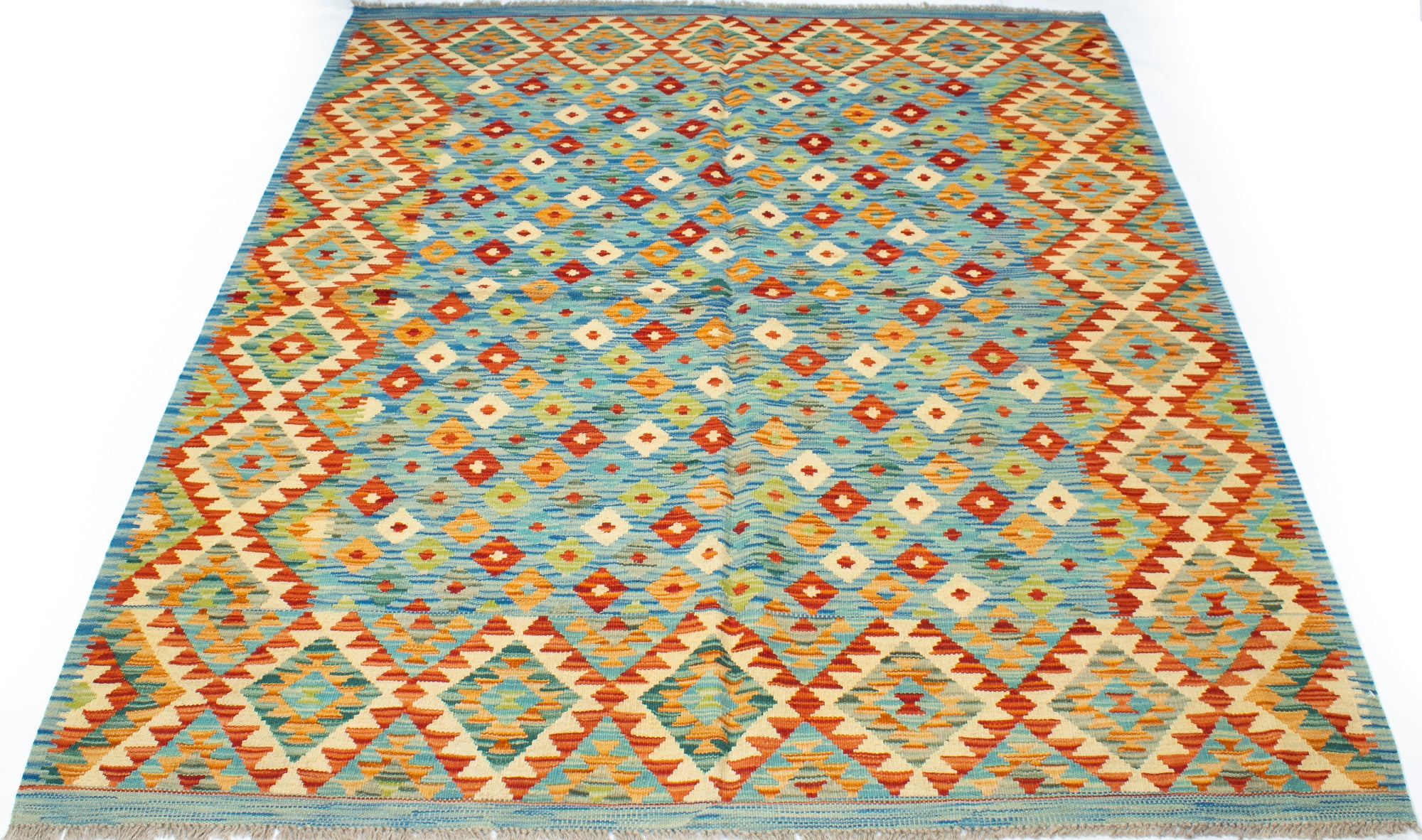 Colorful Pak Kilim Rug <br> 5'5 x 6'5