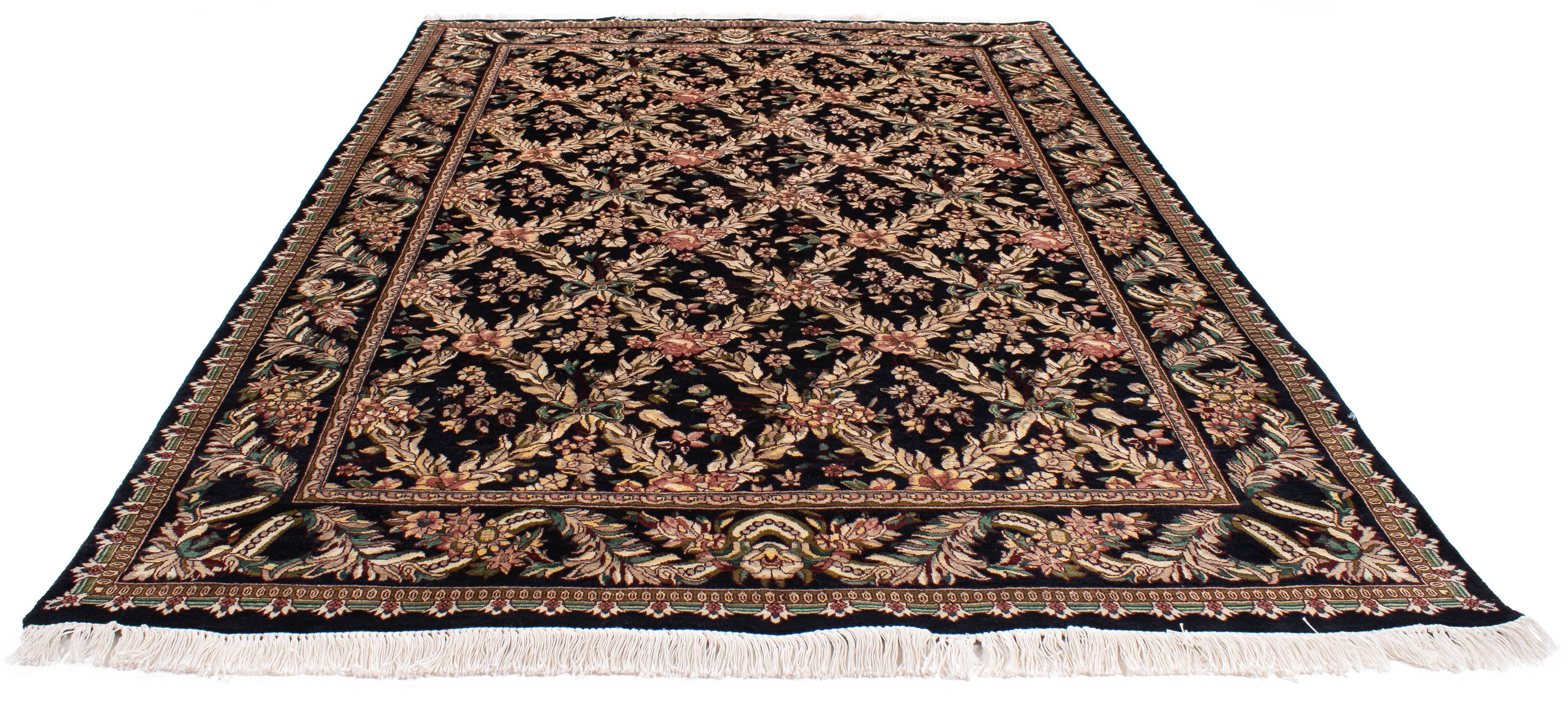 New Pakistan Savonnerie Design Rug <br> 4'6 x 7'1