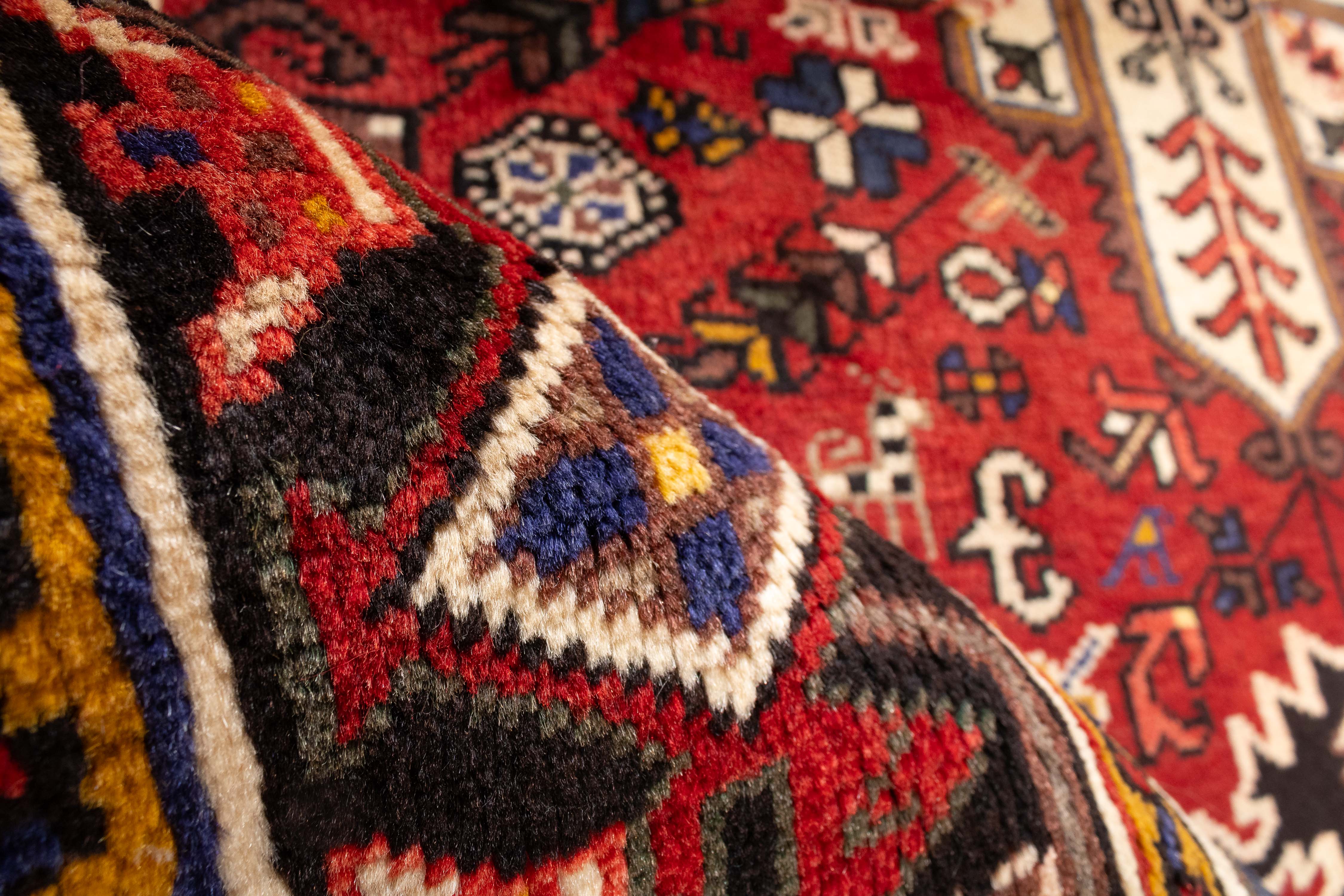 Persian Heriz Rug <br> 5'2 x 6'6