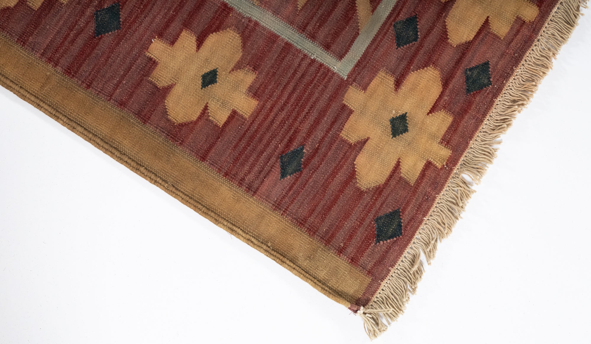 New Indian Modern Flatweave Rug <br> 5'0 x 7'11