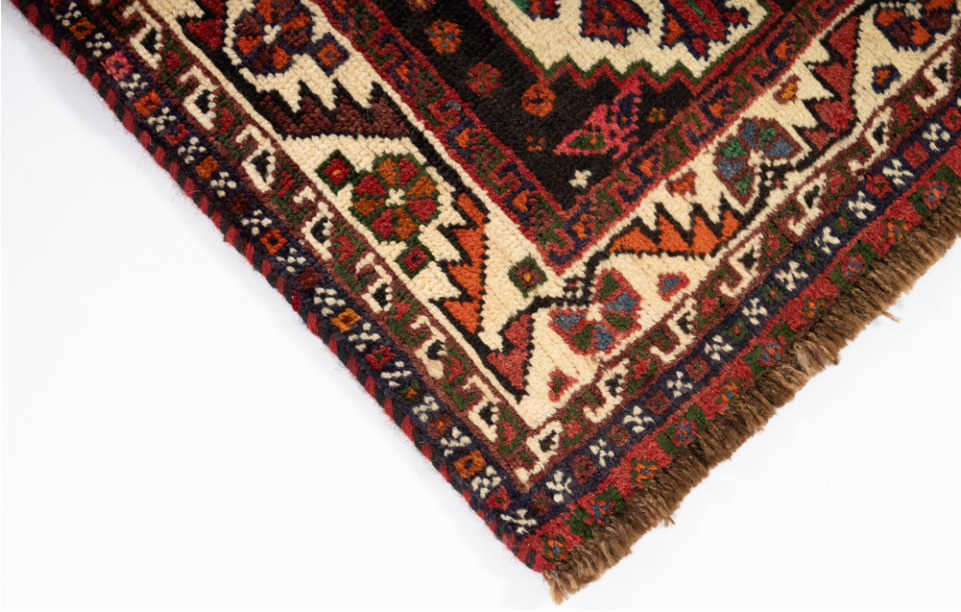 Persian Gabbeh Qashqai-Design Rug <br> 3'8 × 5'0