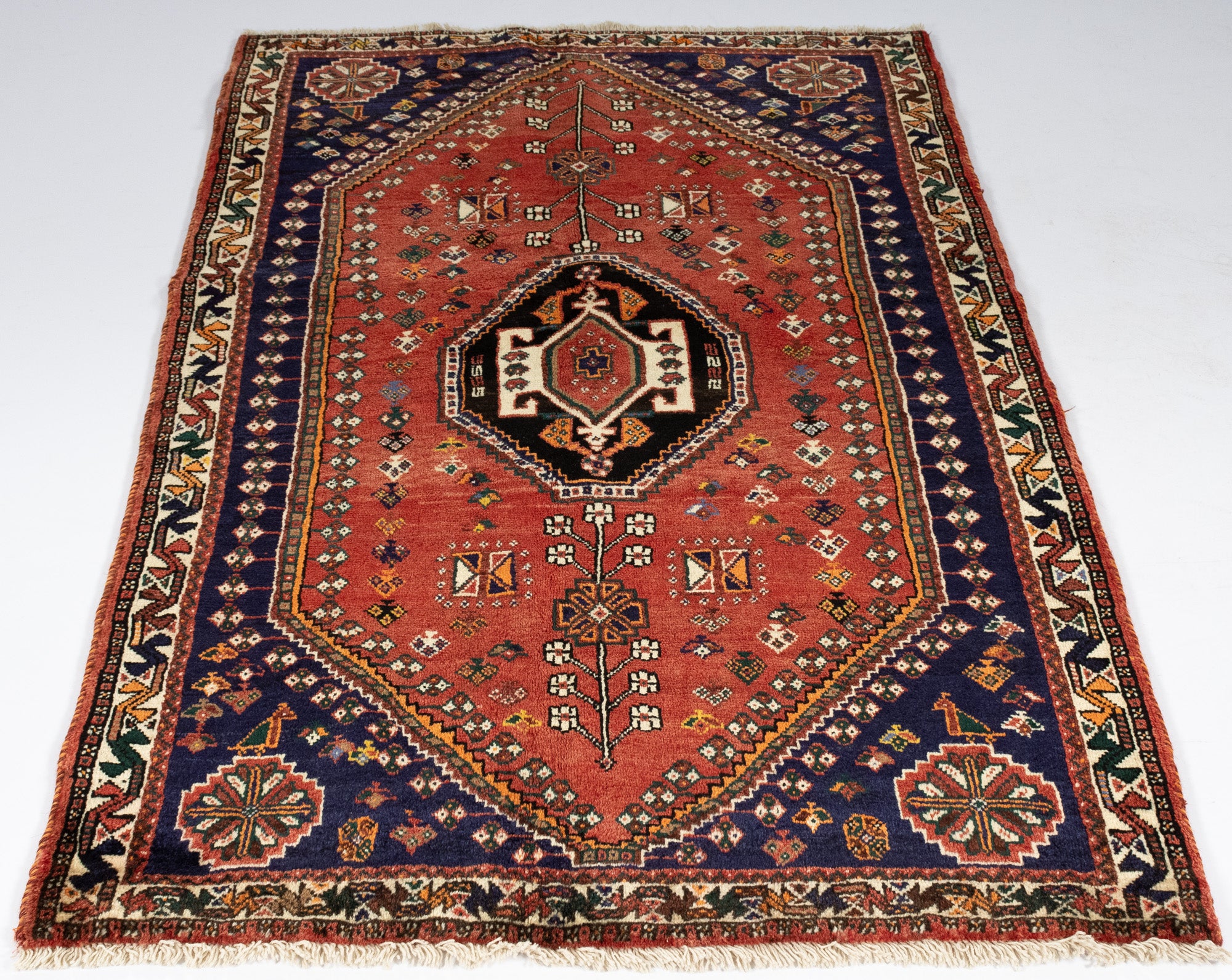 New Persian Gabbeh Qashqai-design Rug <br> 3'10 x 5'10