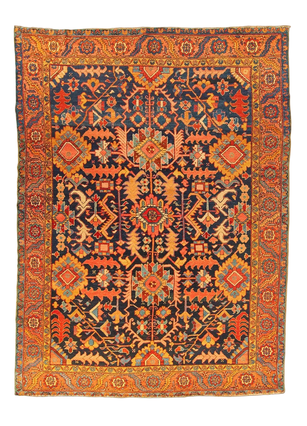 Antique Heriz Rug <br> 9'0 x 11'0