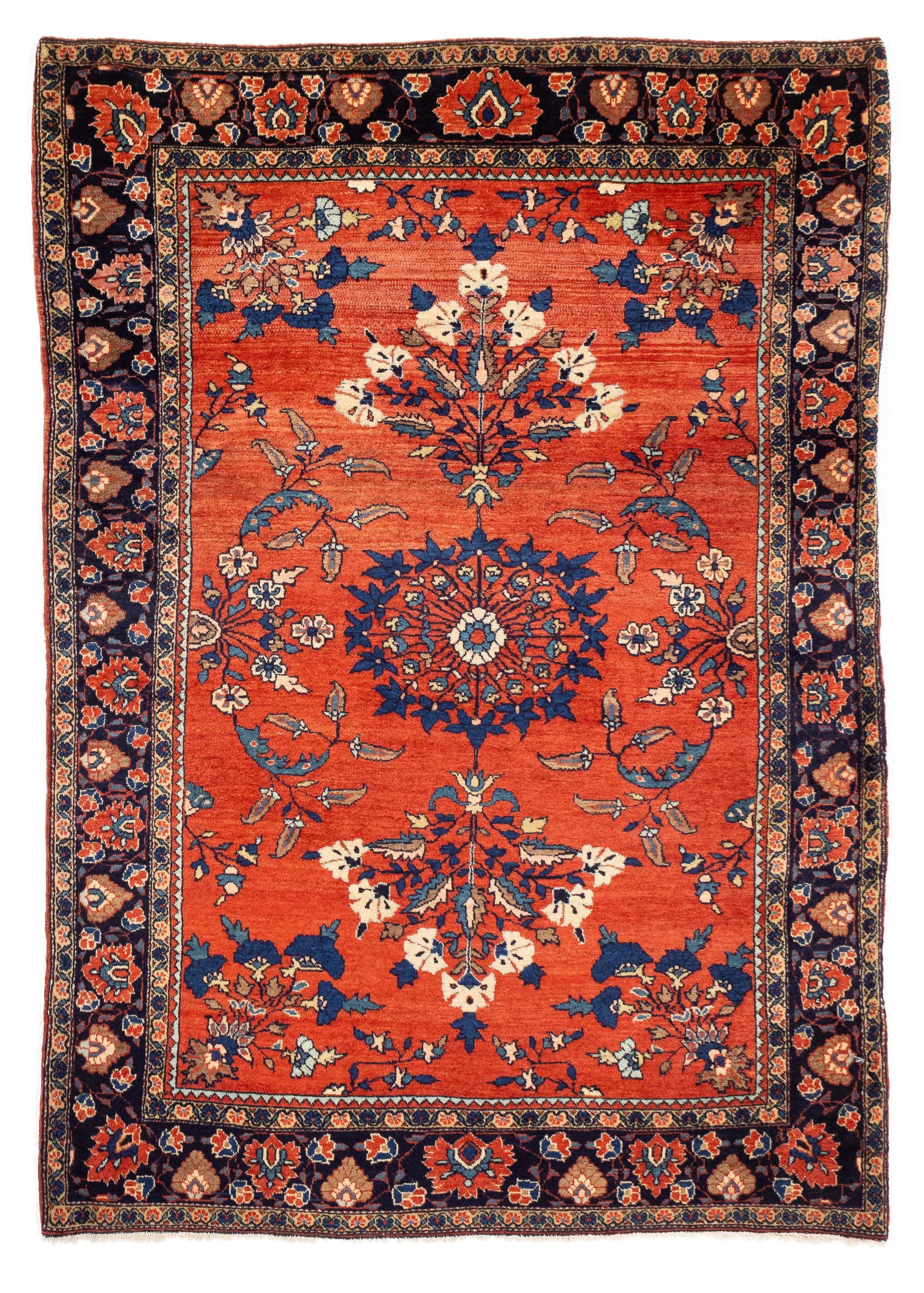 Antique Persian Mahajeran Sarouk Rug <br> 3'4 x 4'10