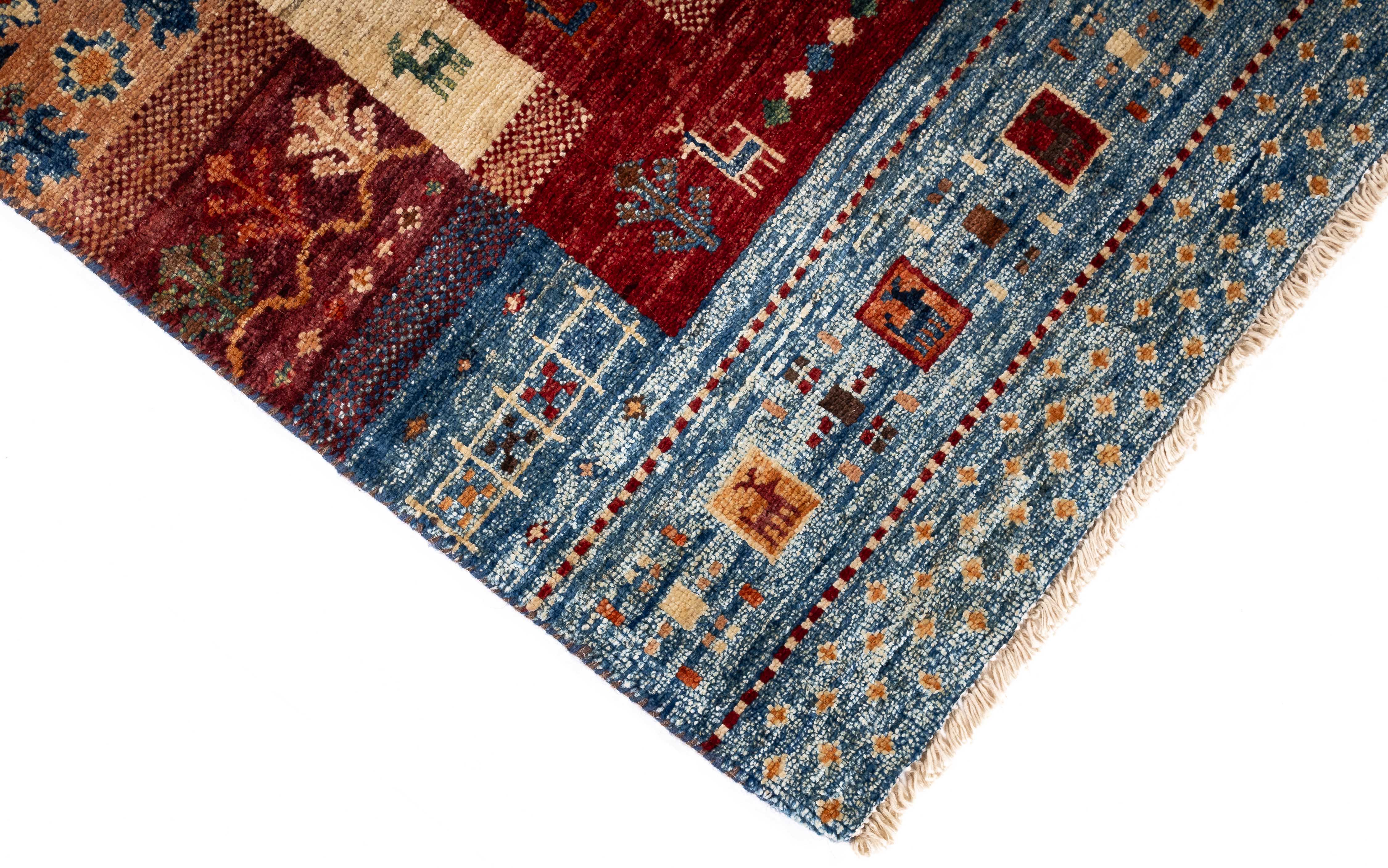 Pakistan Tribal Gabbeh Rug <br> 3'4 x 5'0