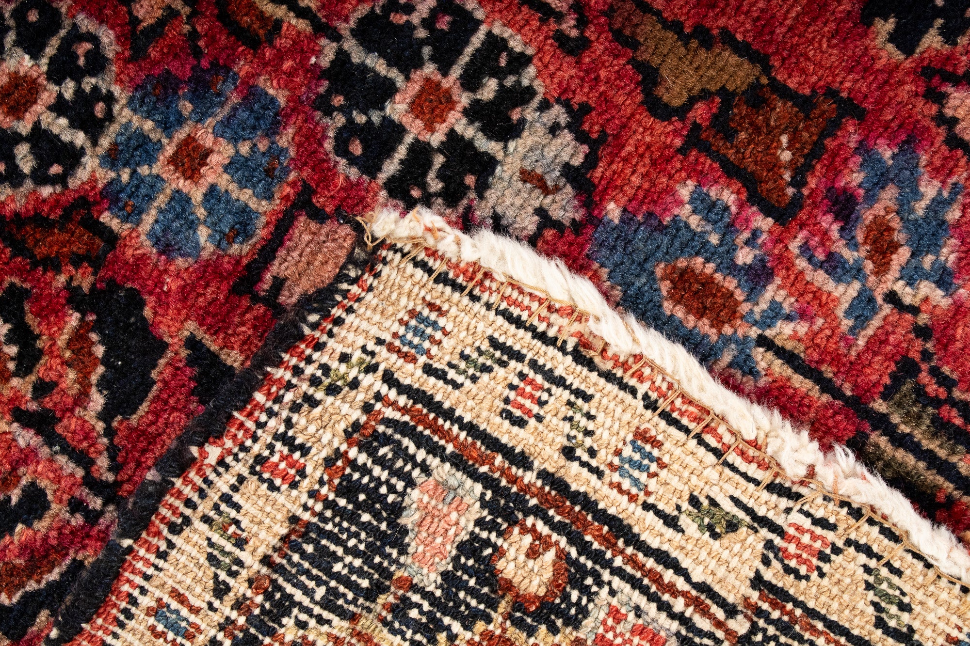 Red Semi- Antique Persia Dergazine Rug <br> 2'8 x 4'1