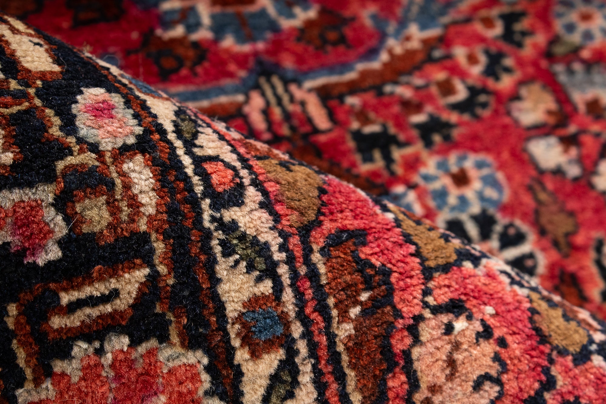 Red Semi- Antique Persia Dergazine Rug <br> 2'8 x 4'1