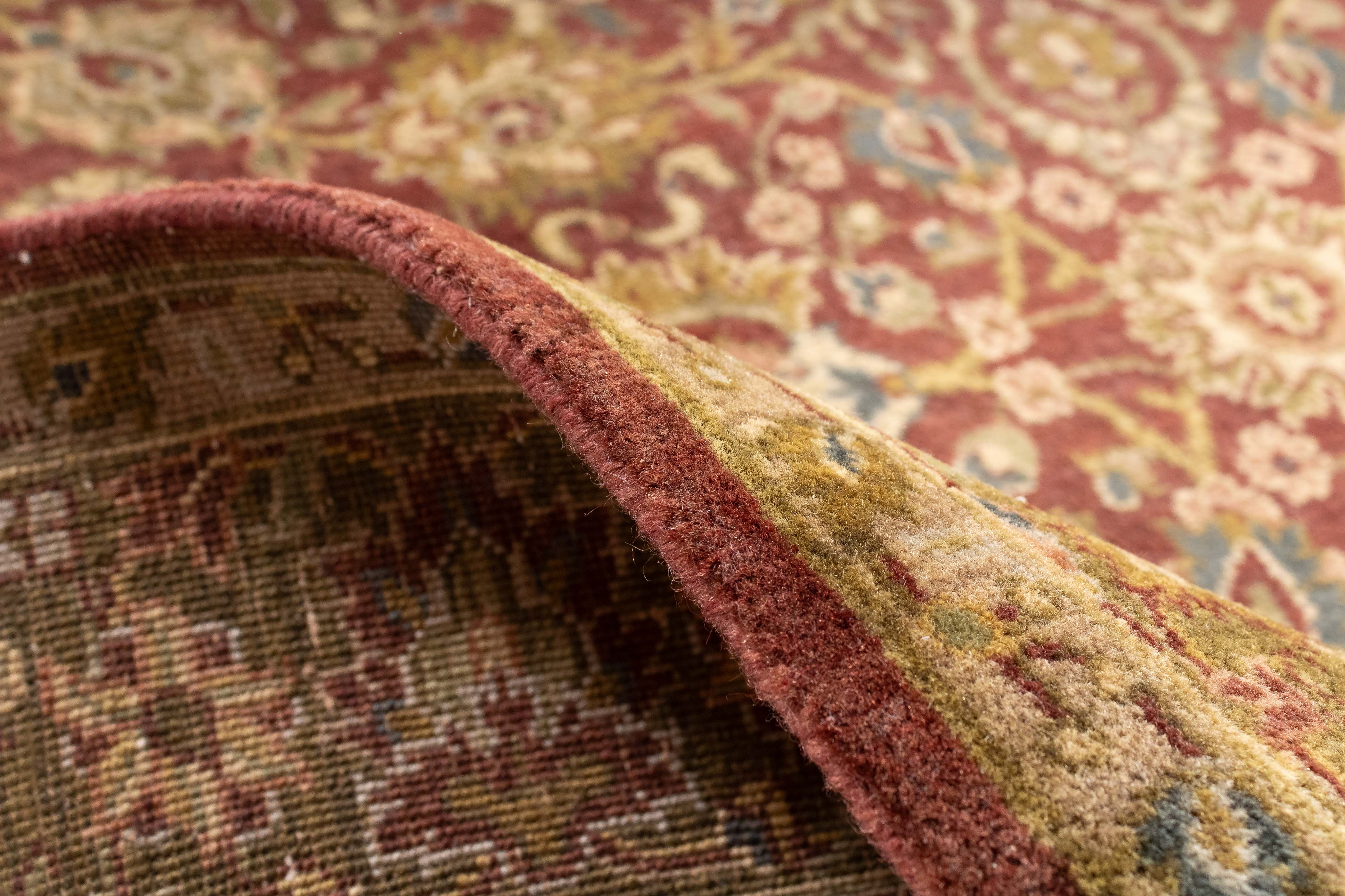 Vintage Indian Kashan Design Rug 4'1 x 6'1