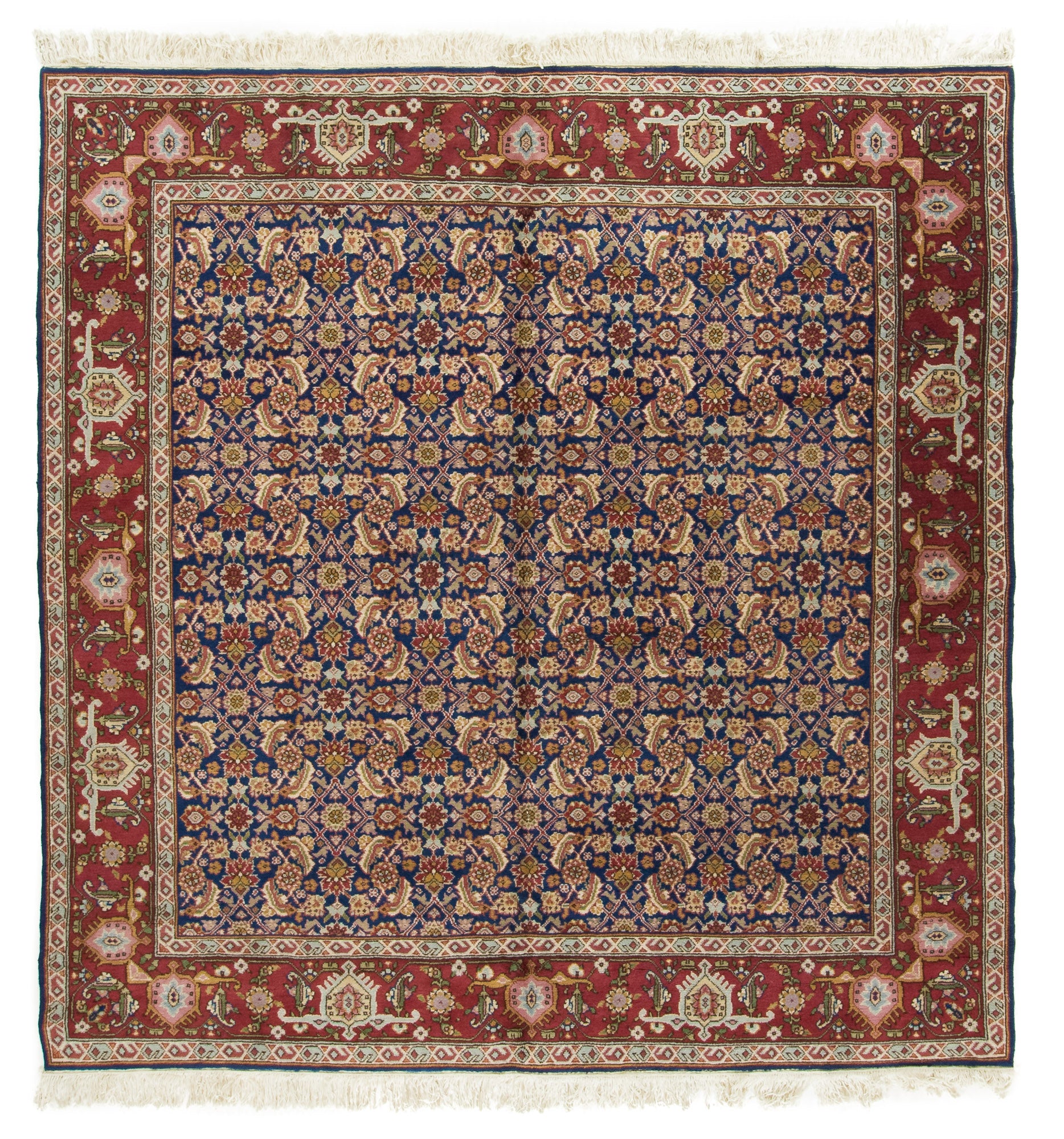 New Romanian Geometric Rom Tabriz Rug <br> 8'0 x 8'0