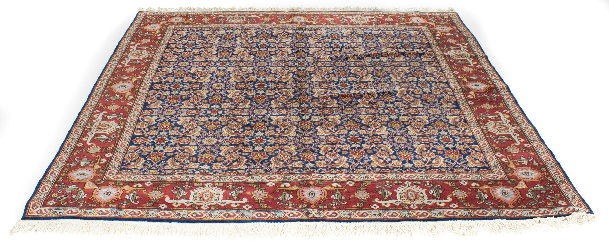 New Romanian Geometric Rom Tabriz Rug <br> 8'0 x 8'0