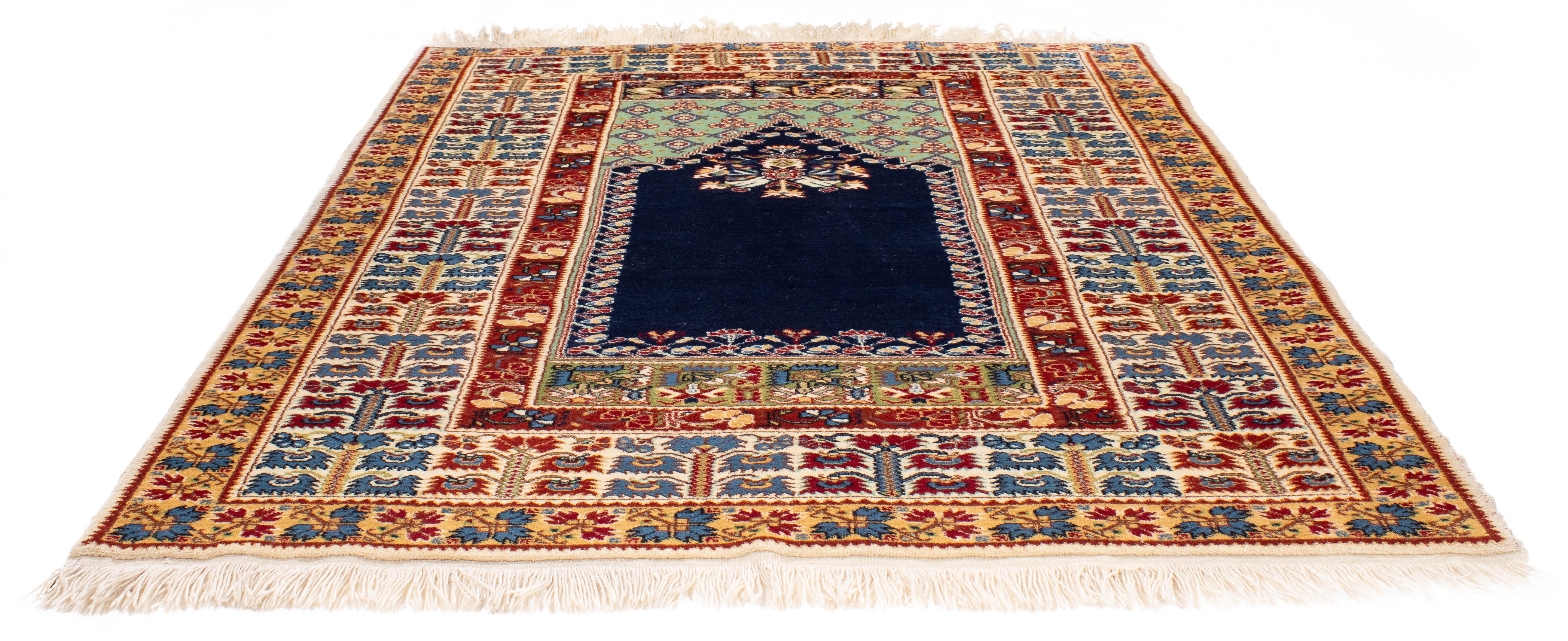 Semi-Antique Turkish Prayer Rug <br> 4'7 x 6'3