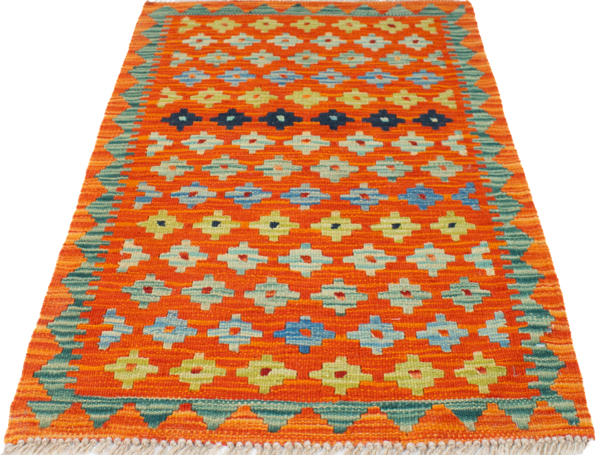 Colorful Pak Kilim Accent Rug  <br> 2'1 x  3'2