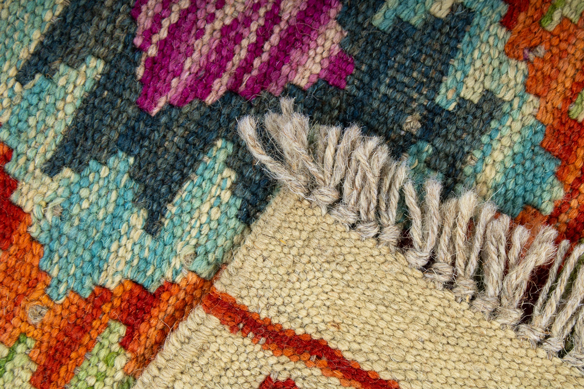 Colorful Pak Kilim Accent Rug <br> 2'0 x 4'0