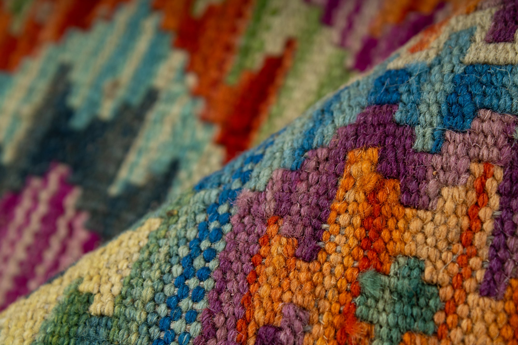 Colorful Pak Kilim Accent Rug <br> 2'0 x 4'0