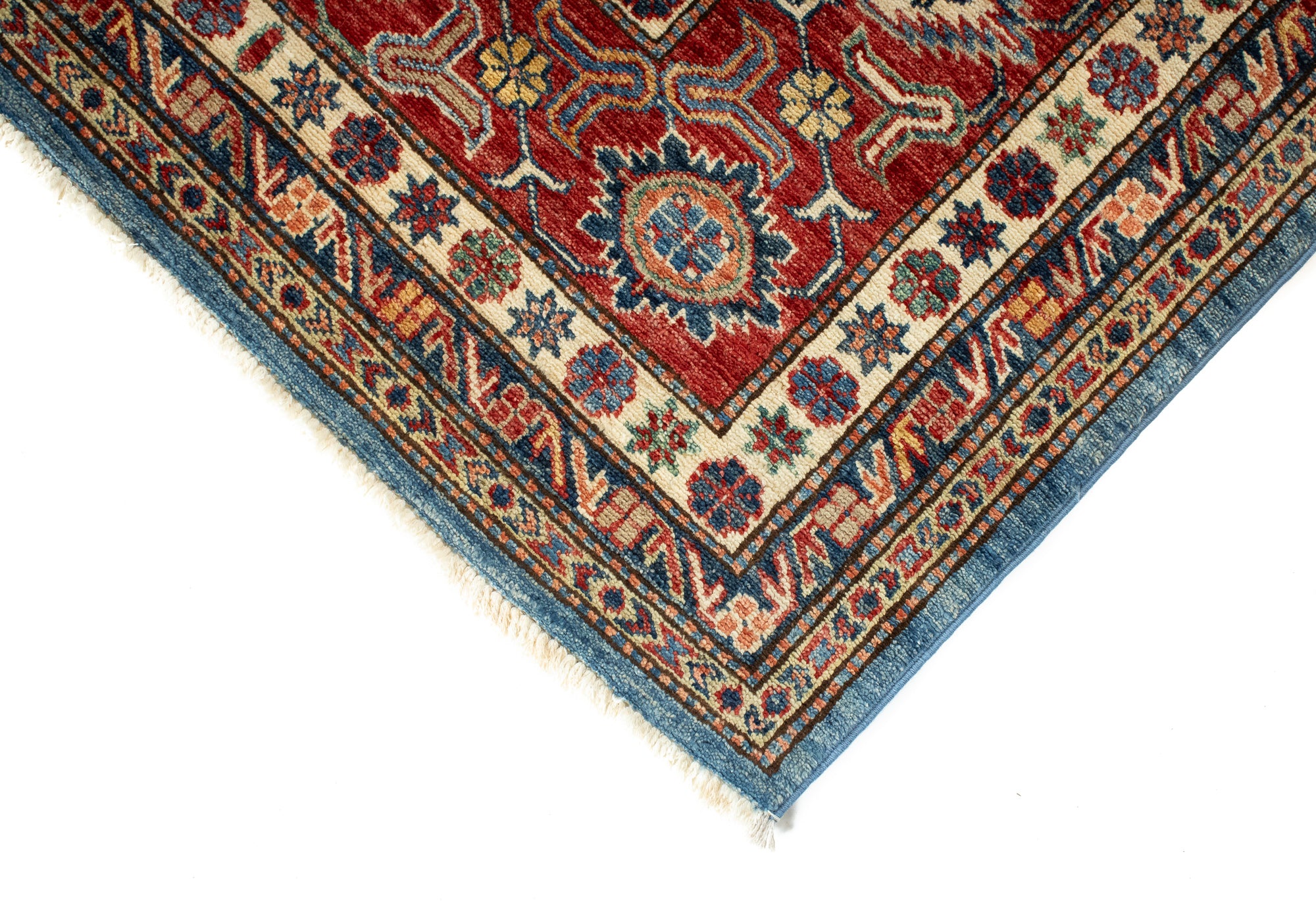 New Handwoven Geometric Pak Kazak Rug <br> 9'0 x 13'0
