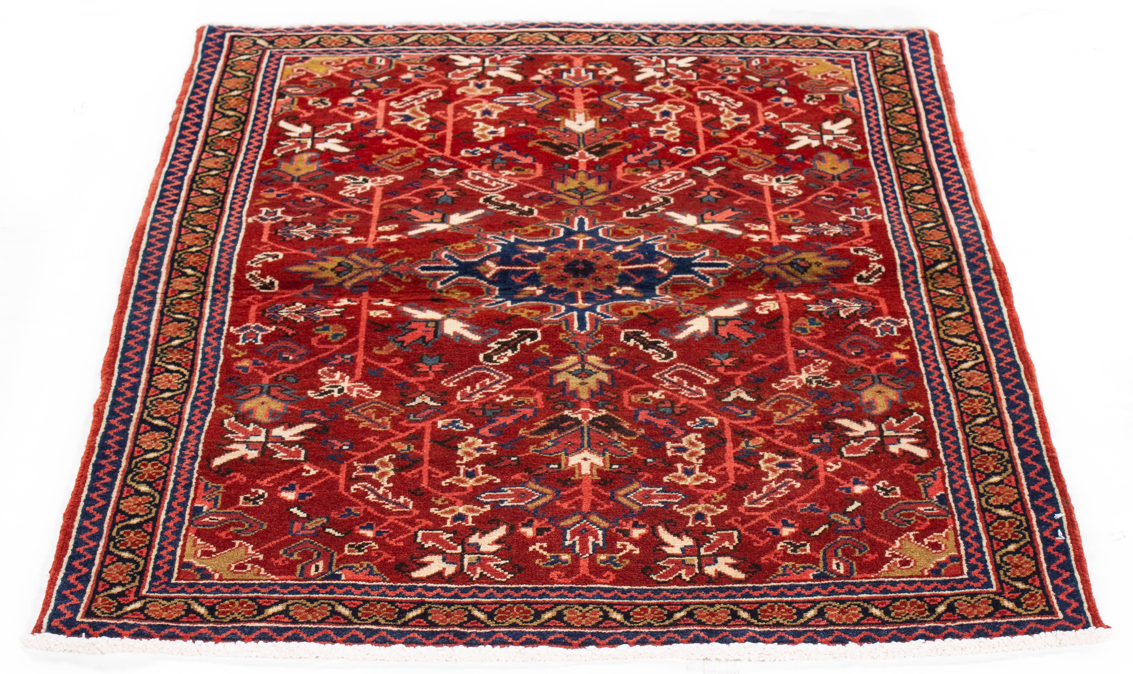 Persian Heriz Rug <br> 3'5 × 4'10