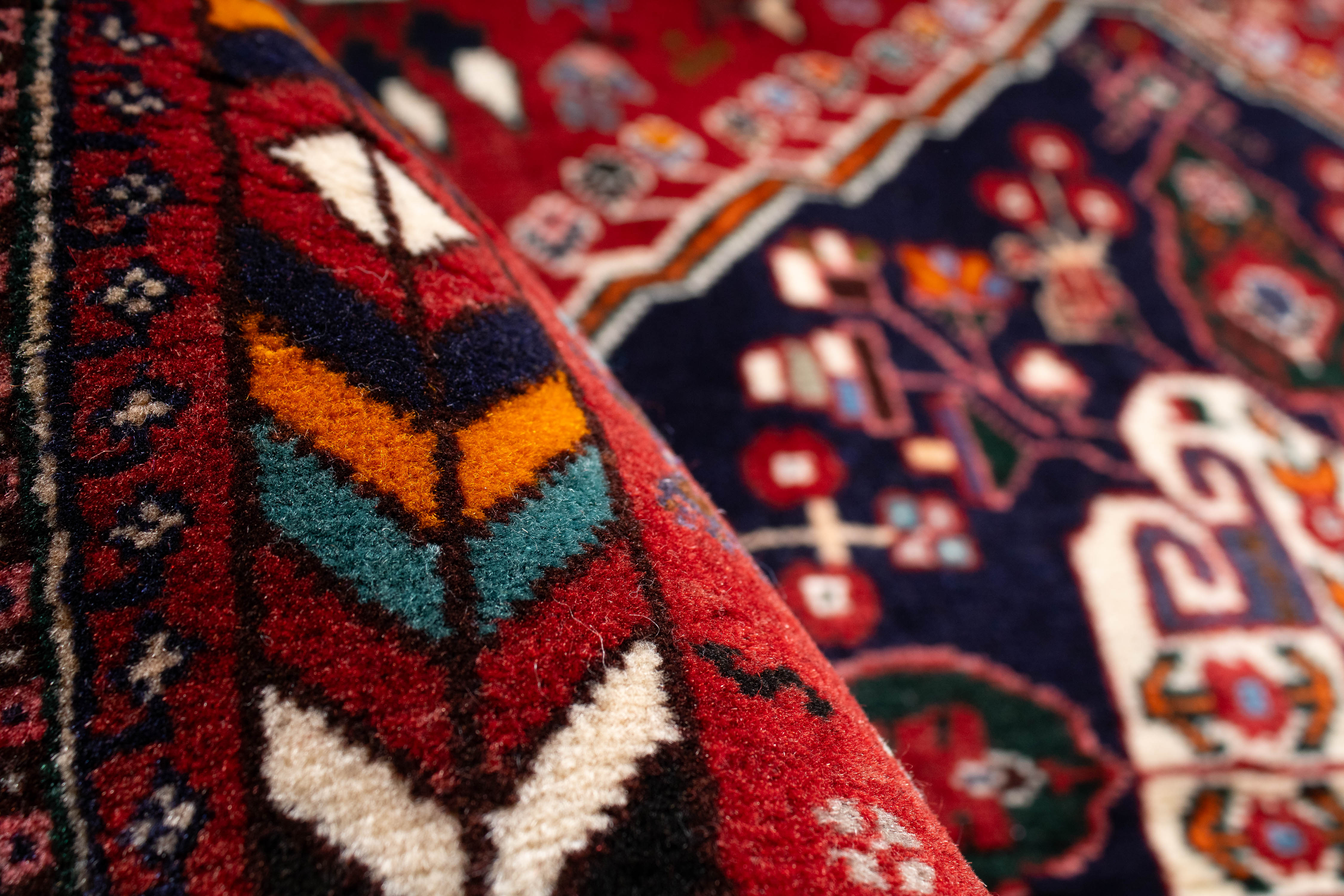 Persian Gashghai Rug <br> 3'4 × 5'1