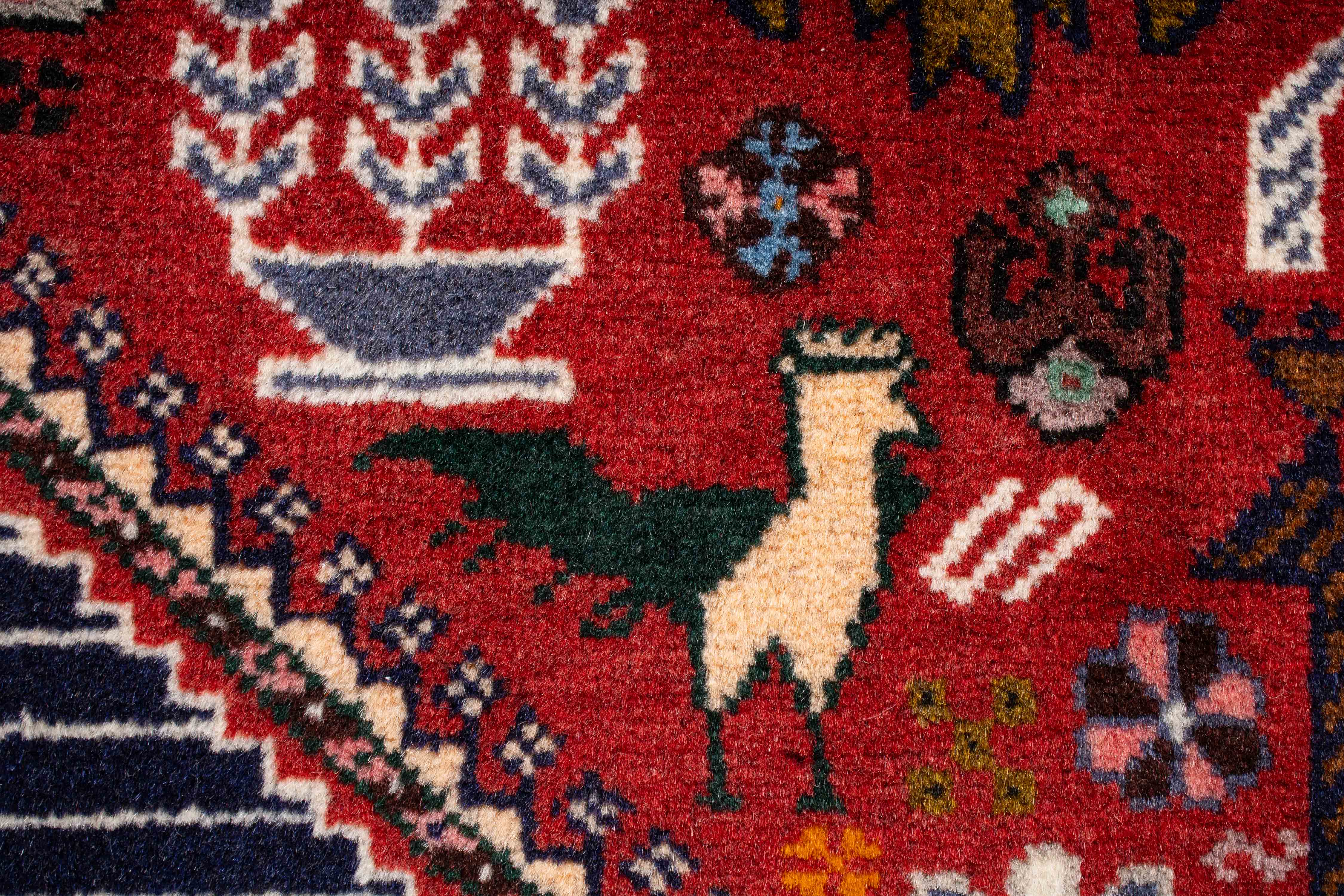 Persian Gashghai Rug <br> 3'4 × 5'1