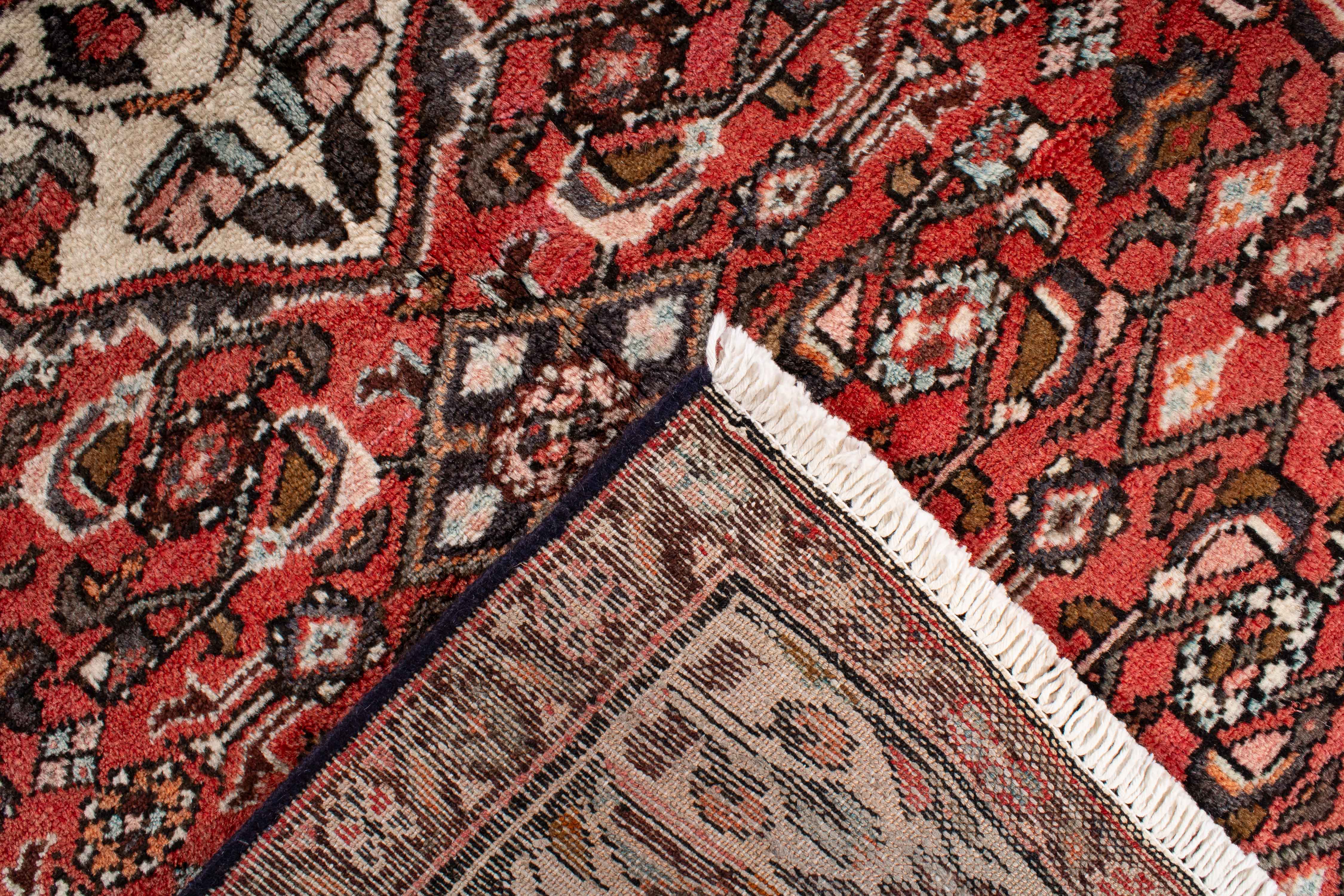 Persian Hoseinabad Rug <br> 4'3 × 7'7