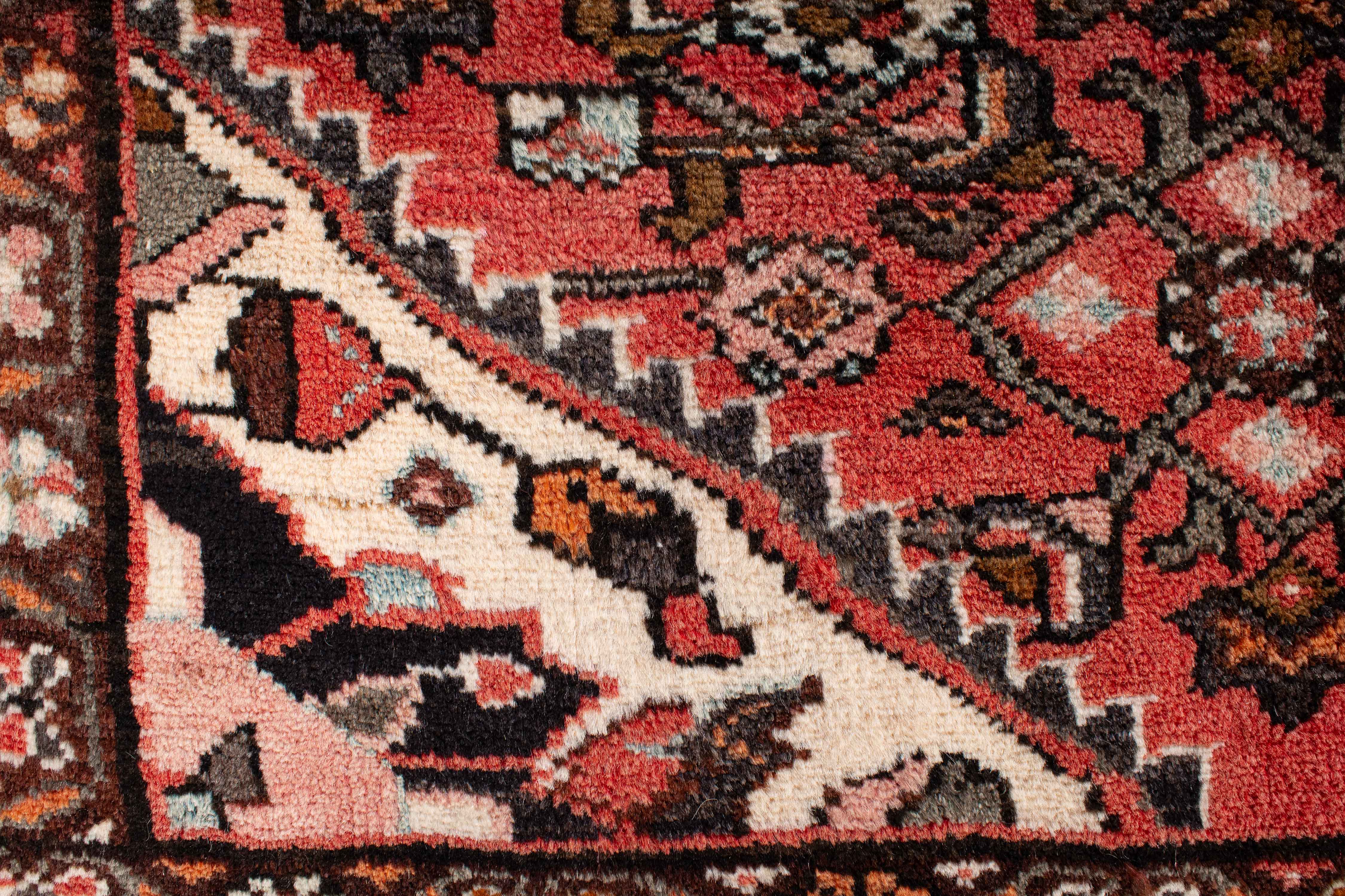 Persian Hoseinabad Rug <br> 4'3 × 7'7