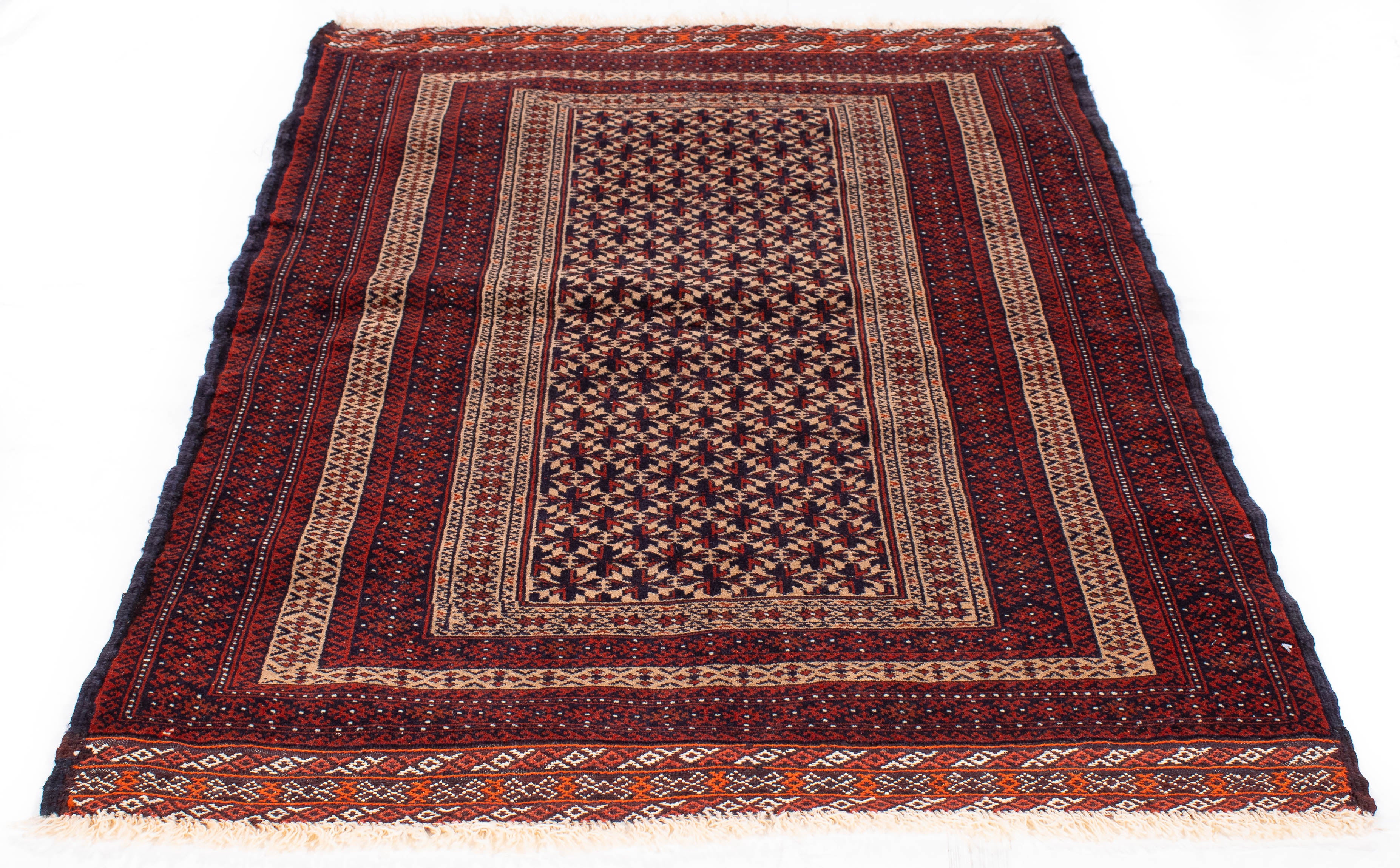 Persian Balouch Rug <br> 3'7 × 5'2