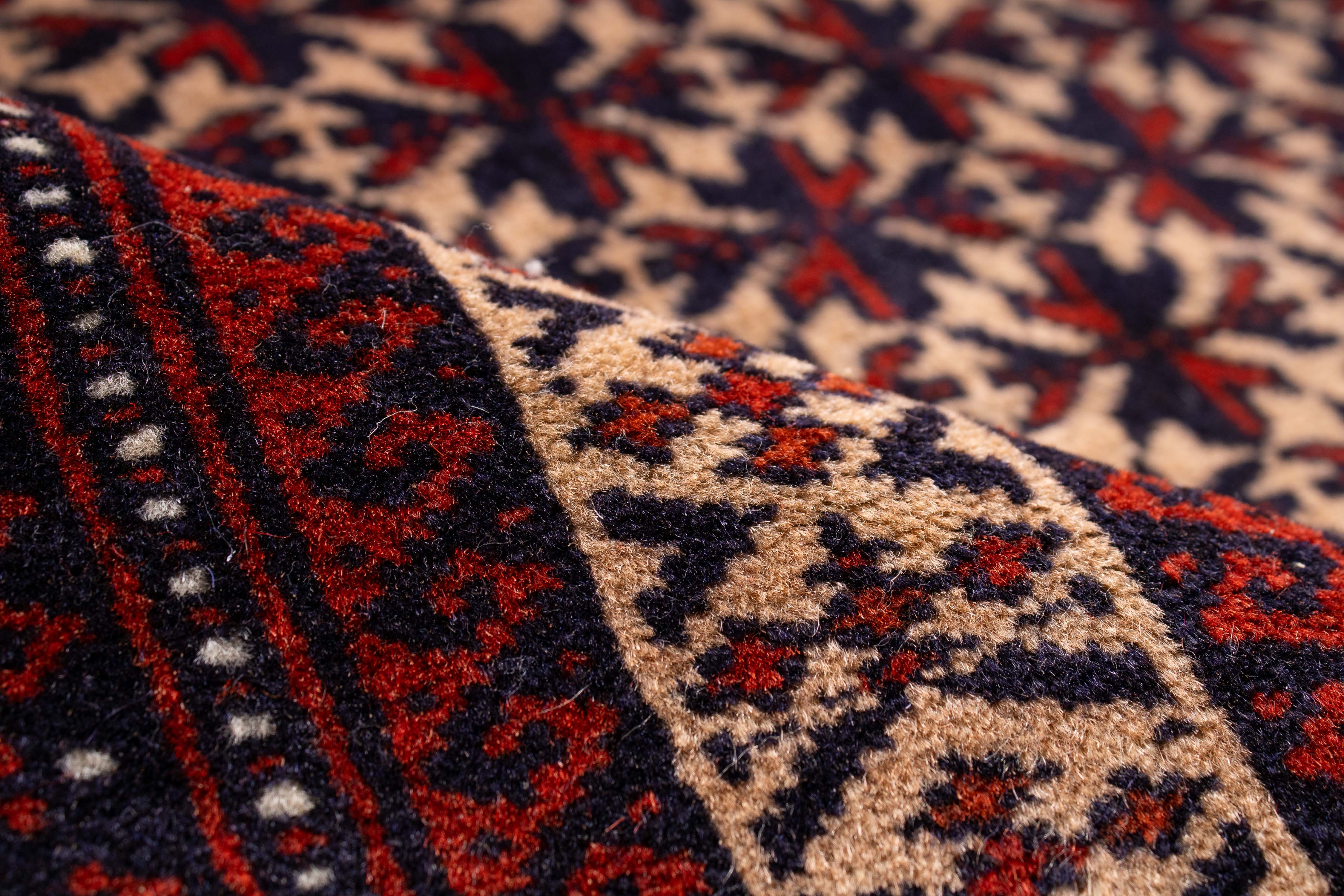 Persian Balouch Rug <br> 3'7 × 5'2