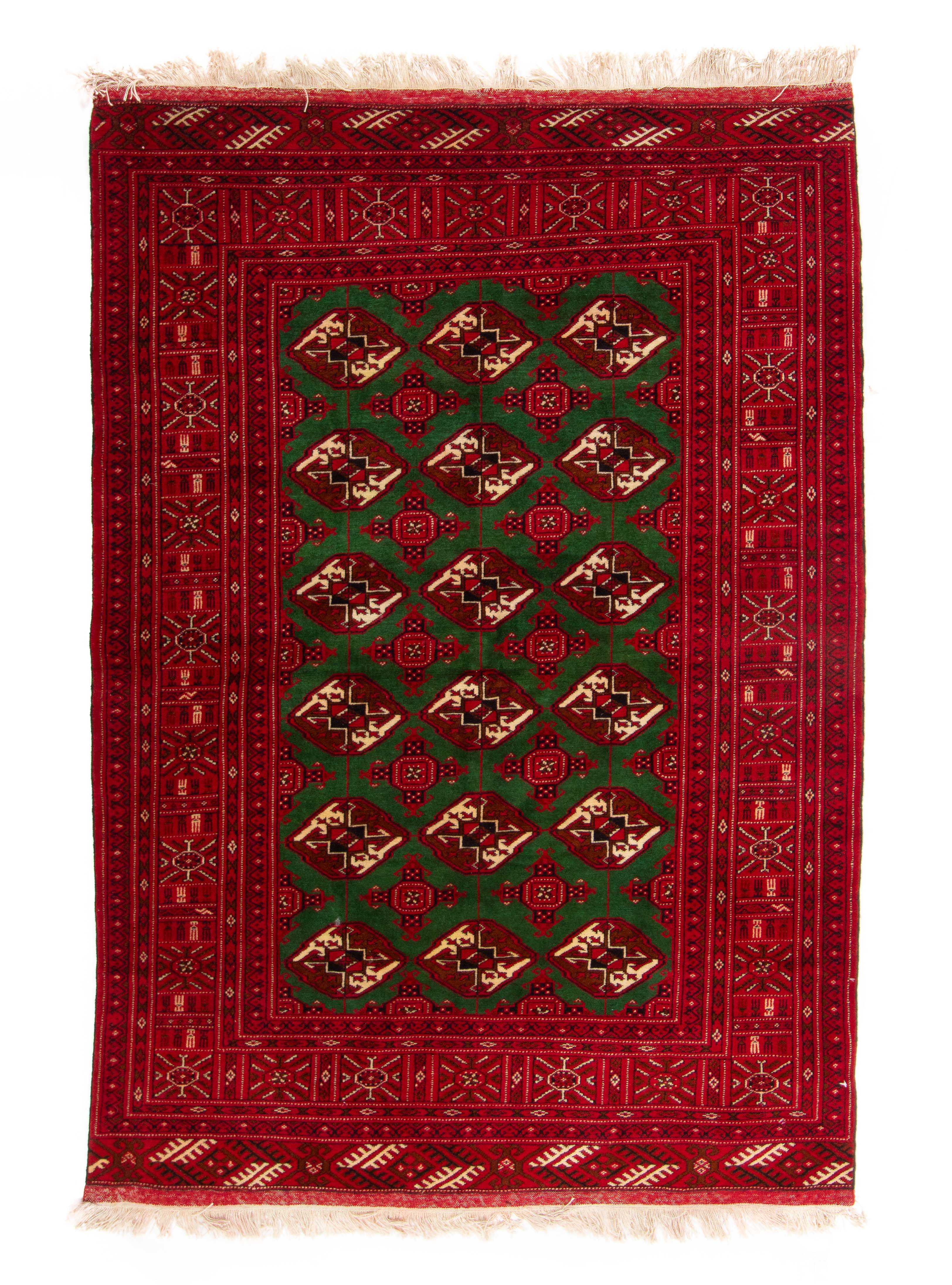 Persian Bokhara Rug <br> 4'2 x 5'10
