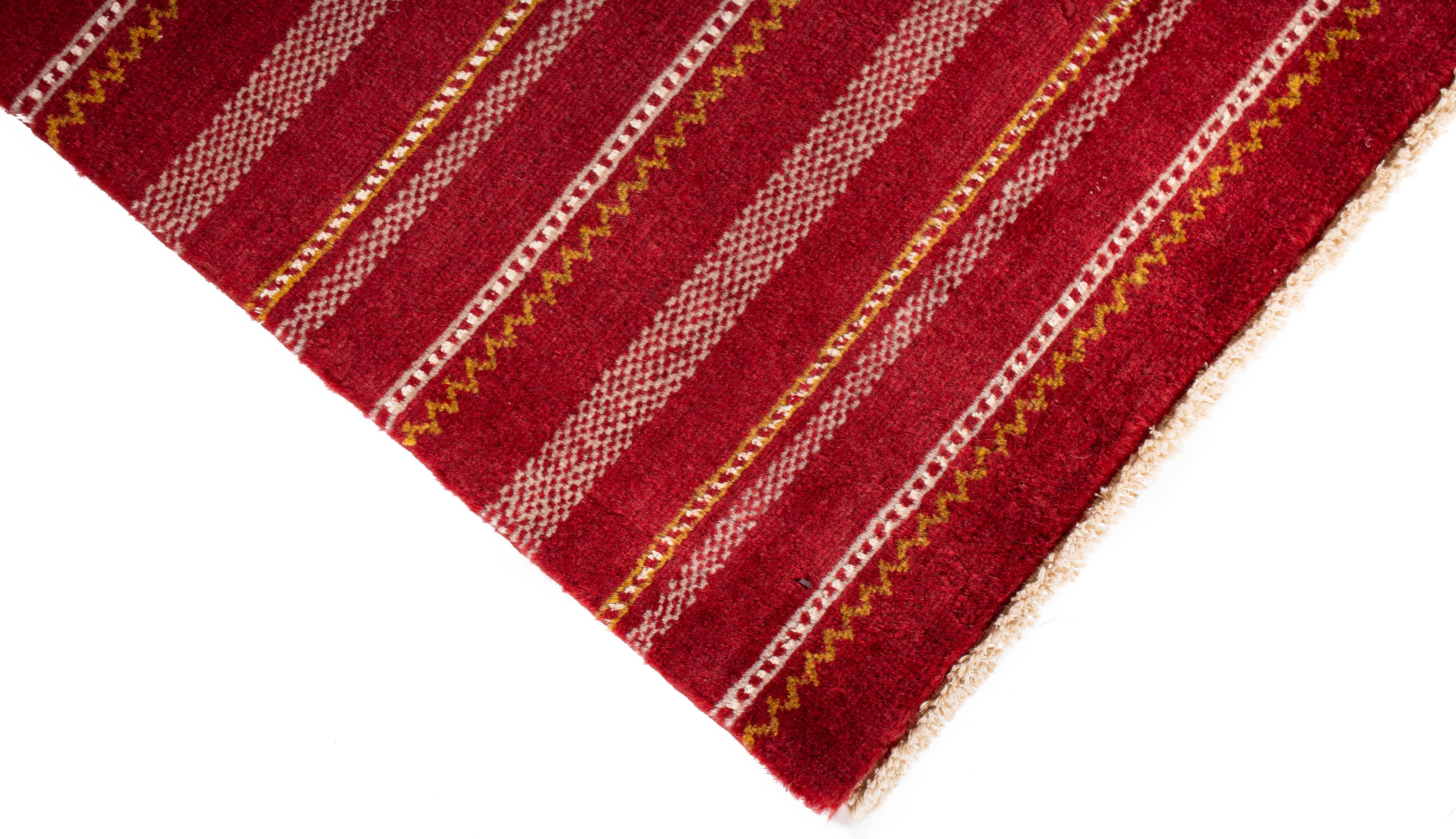 Pakistan Gabbeh Rug <br> 3'1 x 9'6