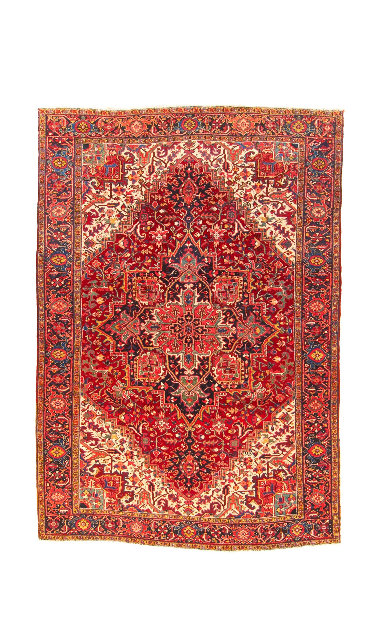 Semi-Antique Persian Heriz Rug <br> 8'0 x 11'0